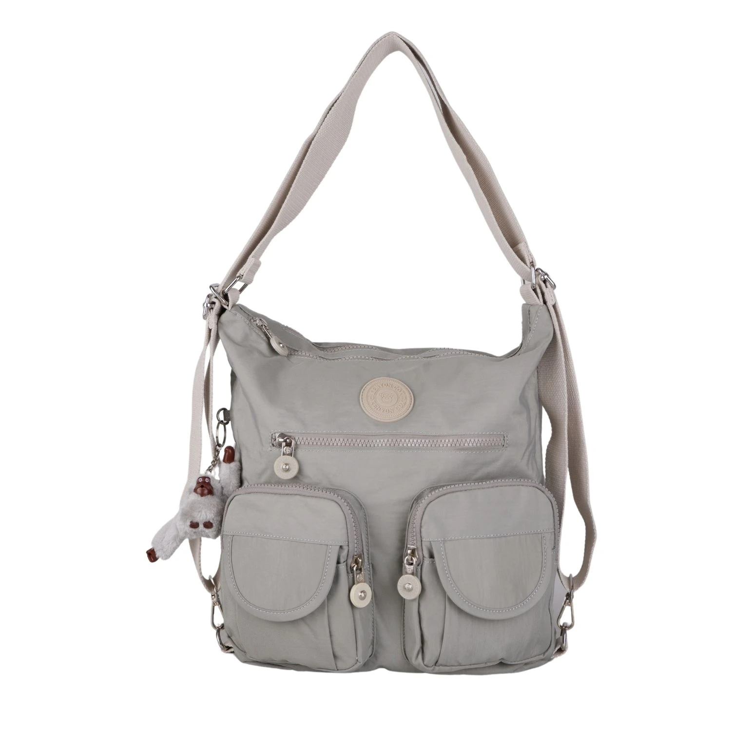 Kenyon Cox 2198 Klinkır Kumaş Hafif Sırt ve Kol Çantası Gri