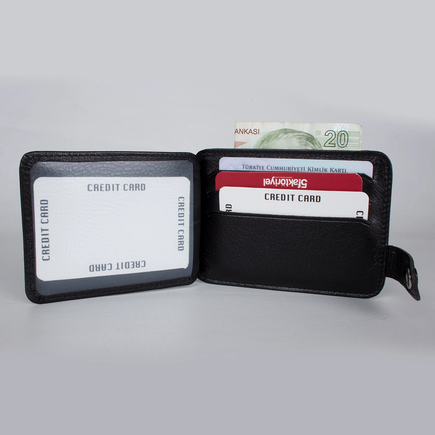 Bagacar 12010 Hakiki Deri Cüzdan Siyah Renk