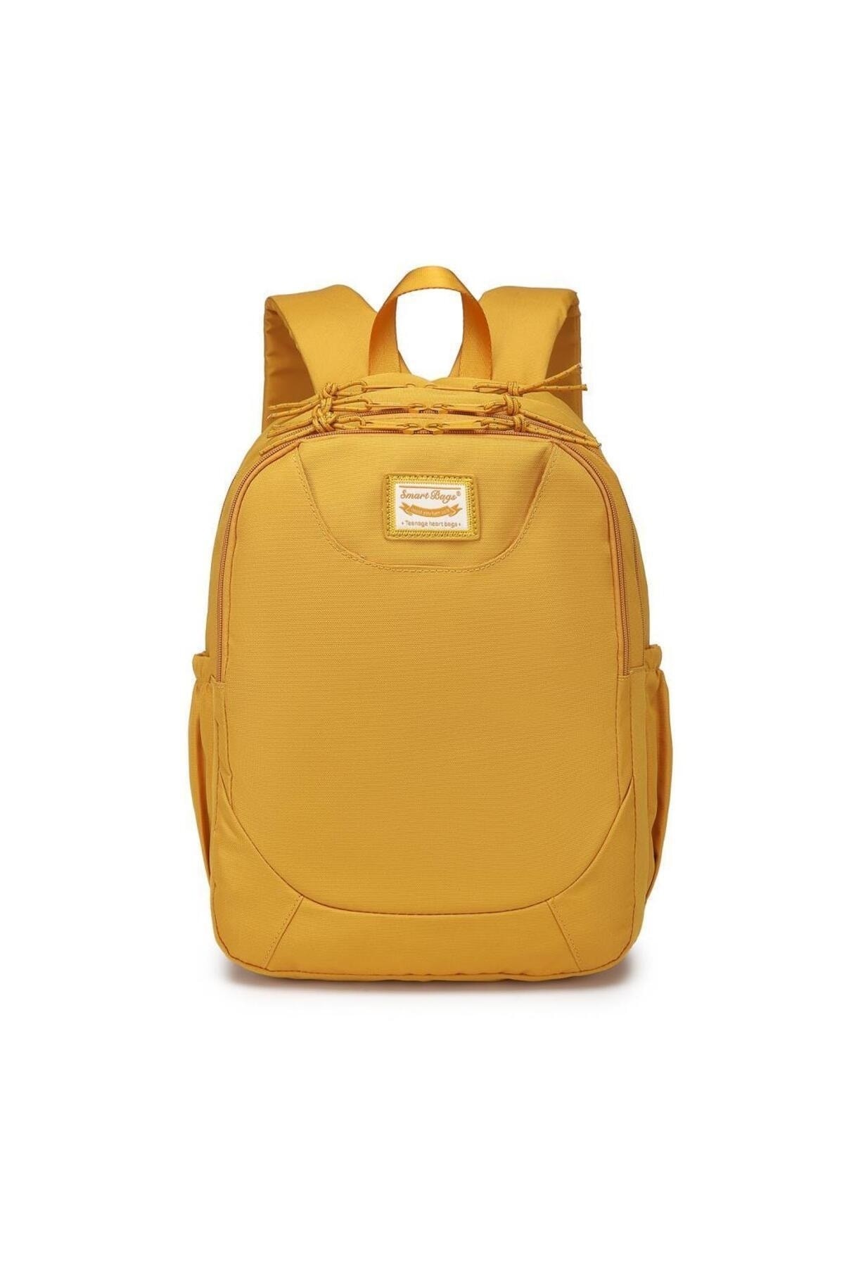 Bagacar Smart Bag 3199 Okul ve Günlük Laptop Bölmeli Sırt Çantası Hardal