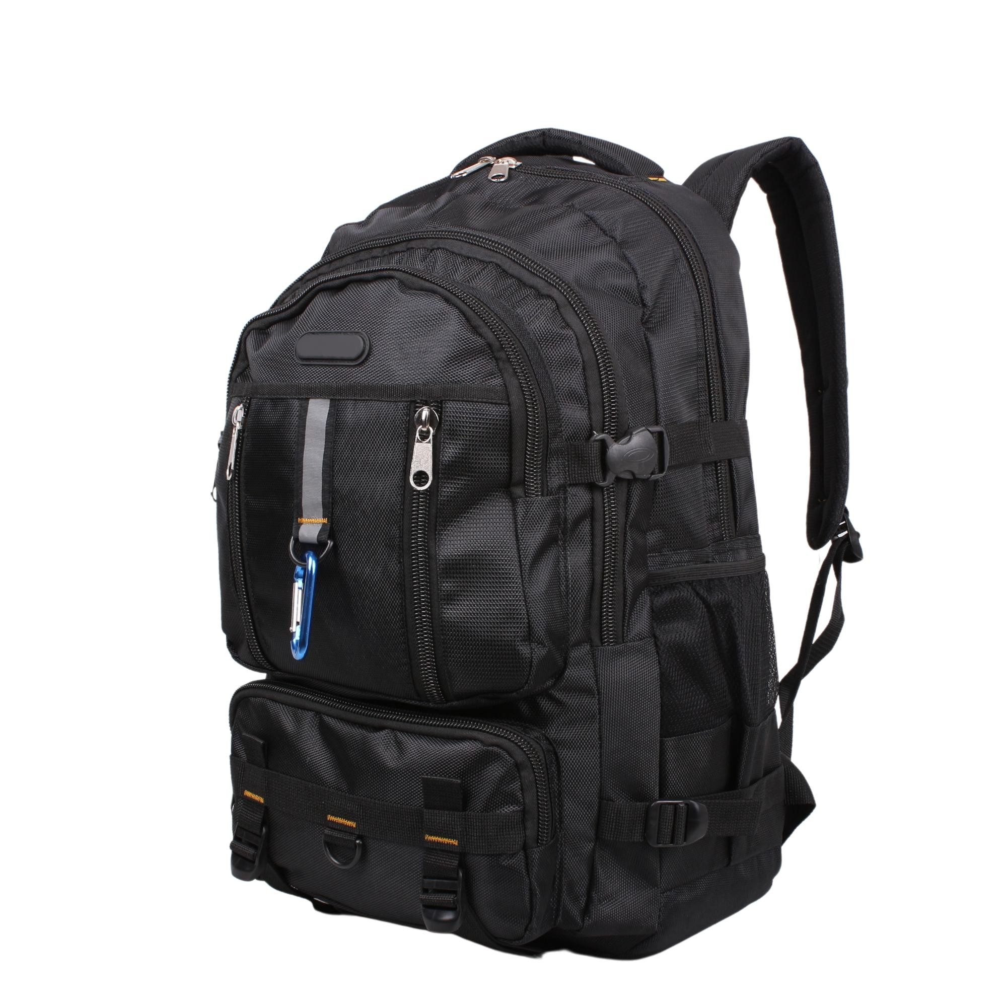 Bagacar IZDAG Siyah Siyah Seyahat Sırt Çantası 60 LT 17" Laptop Bölmeli