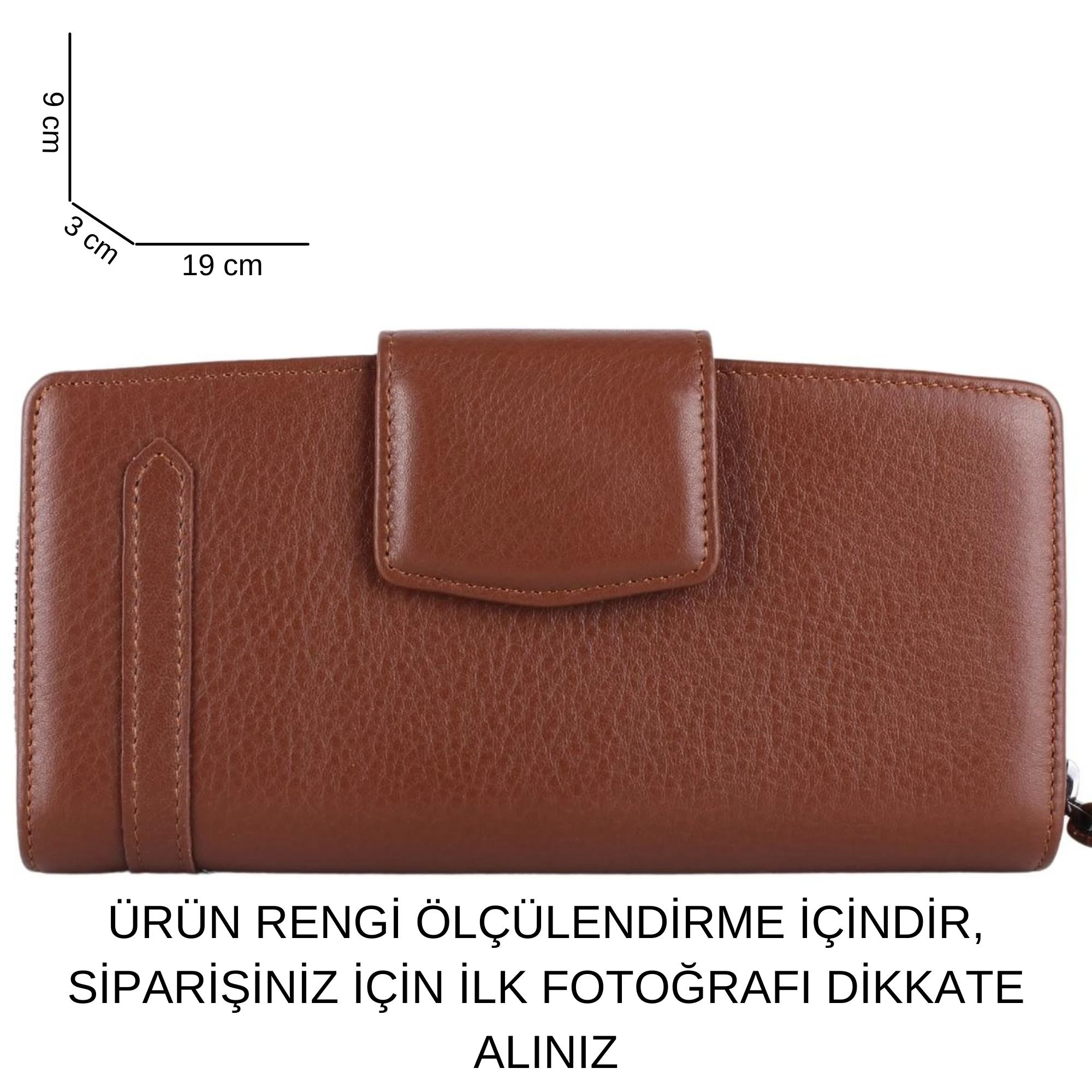 Legend Leather 2714 Bayan Hakiki Deri Cüzdan Taba