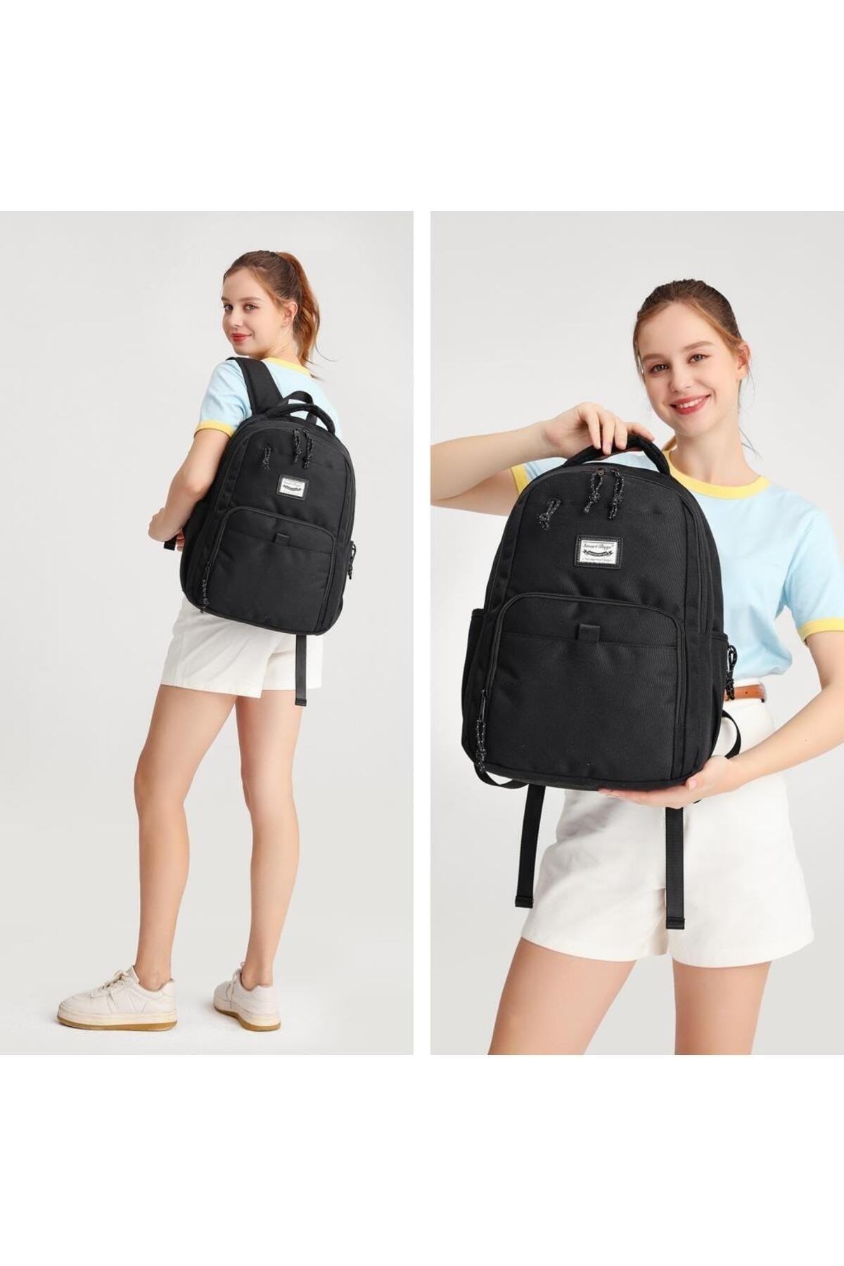 Bagacar Smart Bag 3159 Okul ve Günlük Laptop Bölmeli Sırt Çantası Petrol