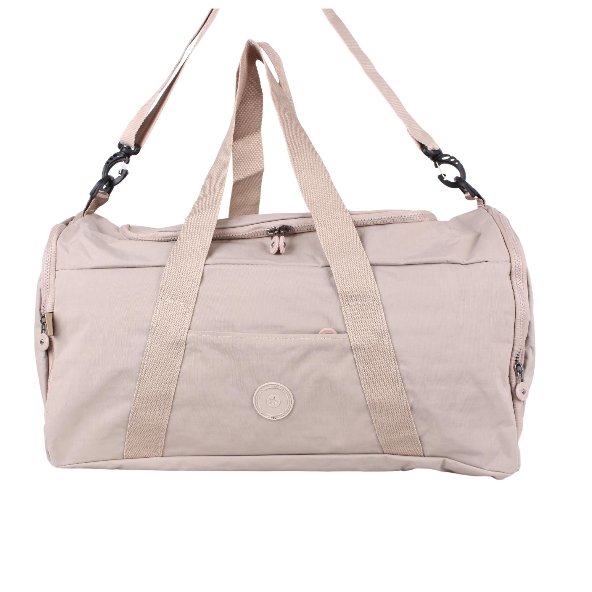 Bagacar UR6020 Bej Klinkır Kumaş Plaj Spor ve Seyahat Çantası