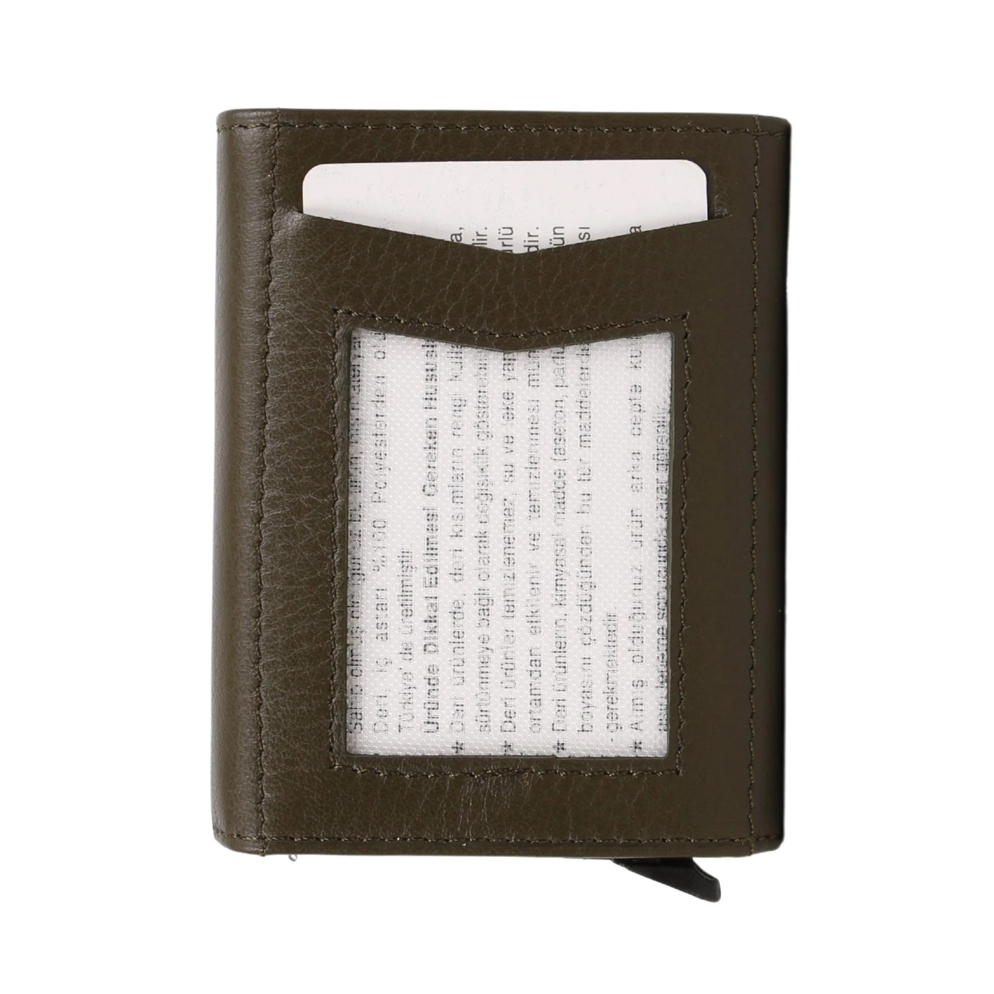 Legend Leather Erkek Yeşil Hakiki Deri Mekanizmalı Cüzdan/Kartlık