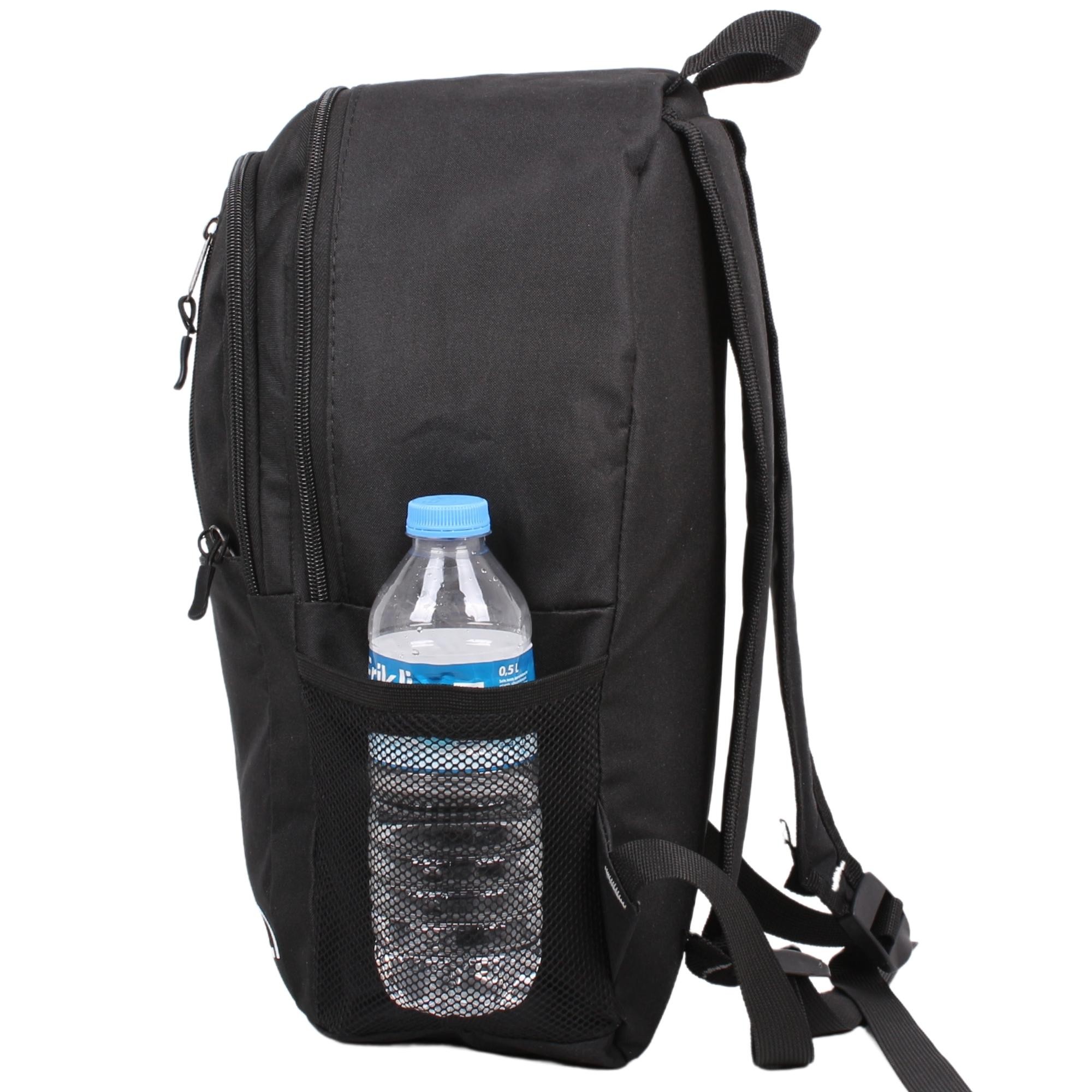 Bagacar Mnt Cepli Siyah Unisex Okul ve Günlük Sırt Çantası