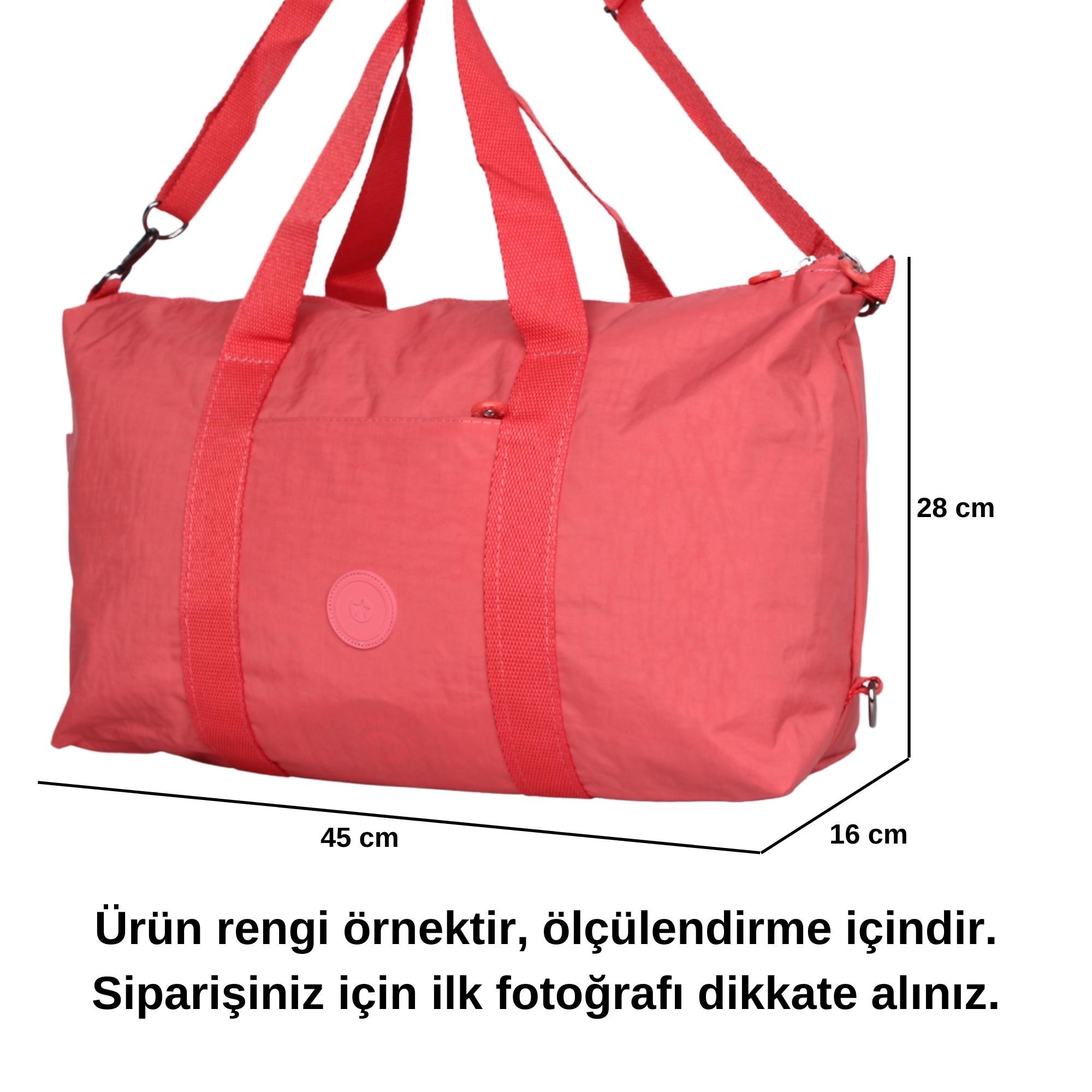 Bagacar UR6021 Gri Klinkır Kumaş Plaj Spor ve Seyahat Çantası