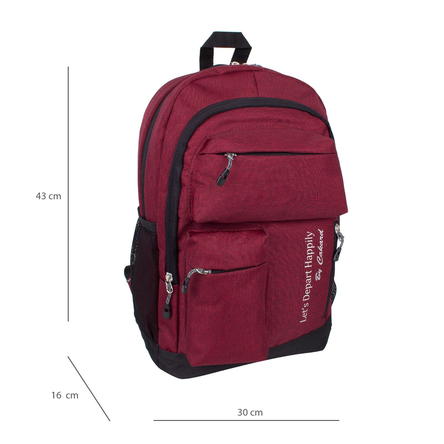Bagacar 20101 Unisex Günlük ve Okul Sırt Çantası Bordo