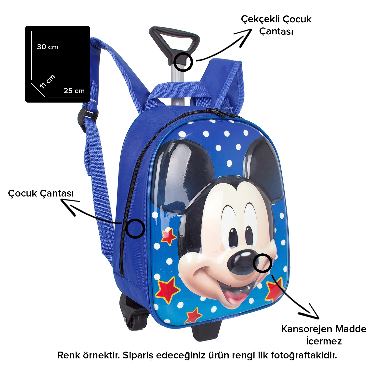 Bagacar MN One Number Kırmızı Tekerlekli Çocuk Sırt Çantası