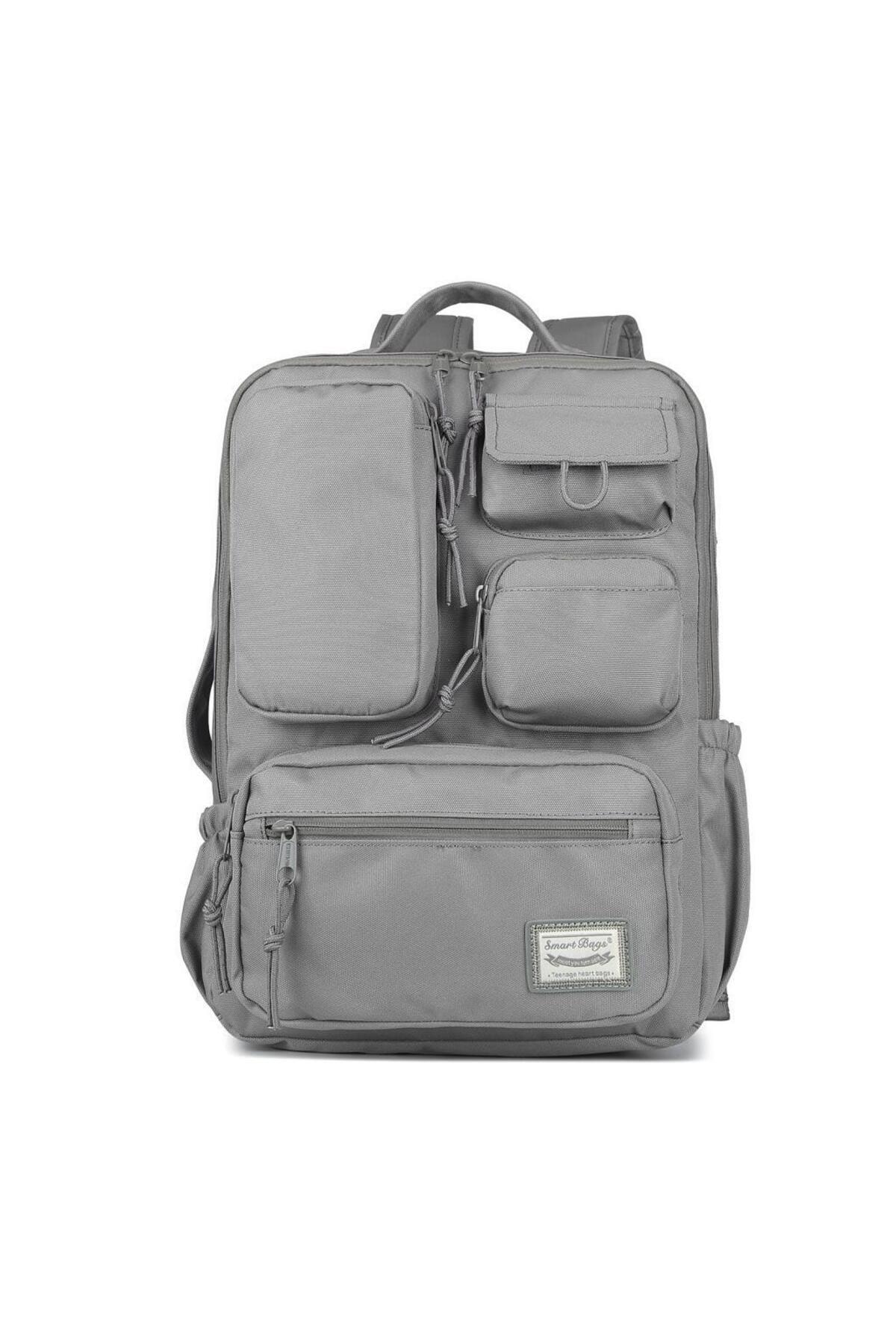 Bagacar Smart Bag 3210 Okul ve Günlük Laptop Bölmeli Sırt Çantası Vizon