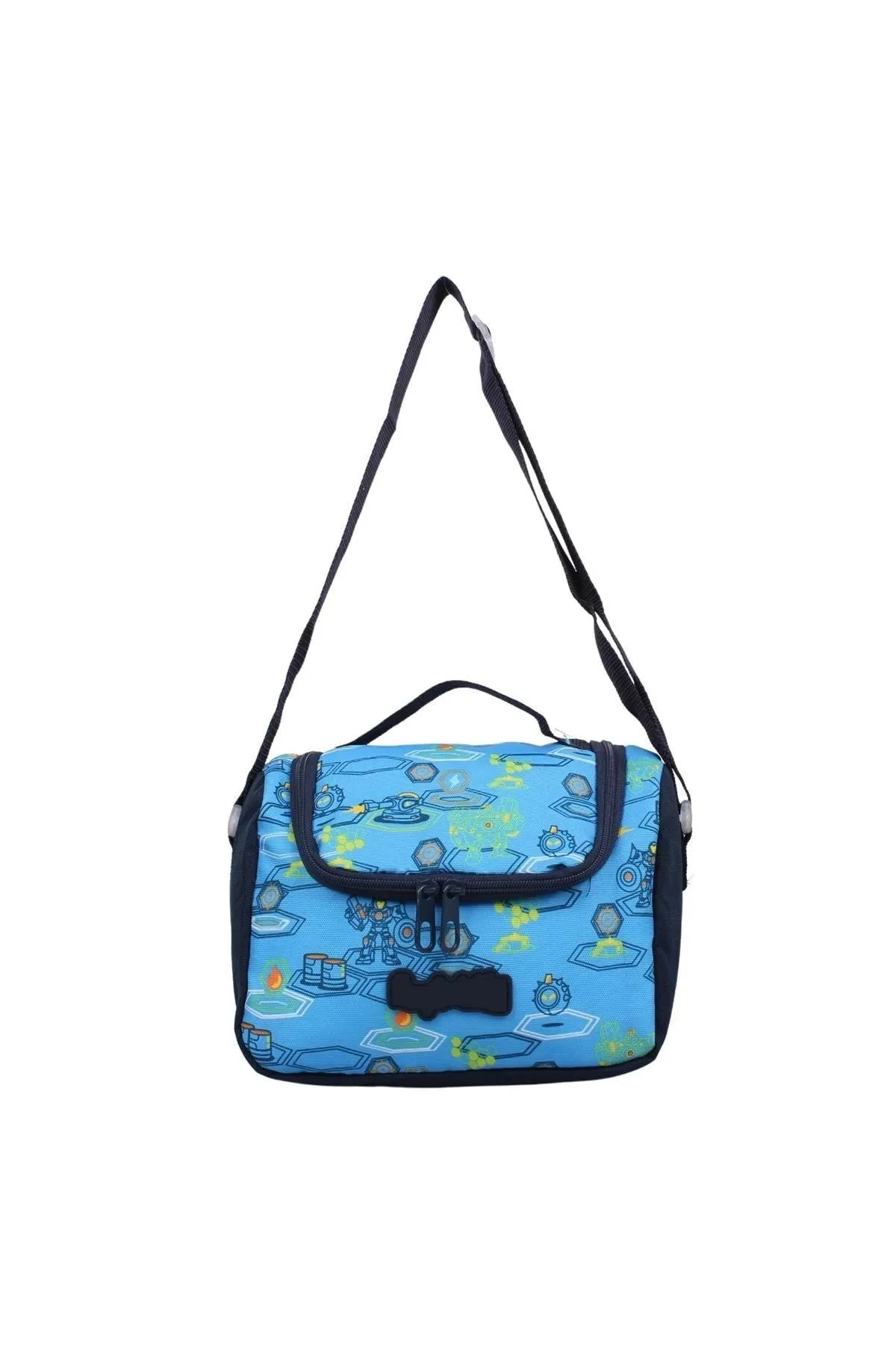 Kids Erkek Mavi Robot Model Kalemlikli Beslenmeli Set Sırt Çantası