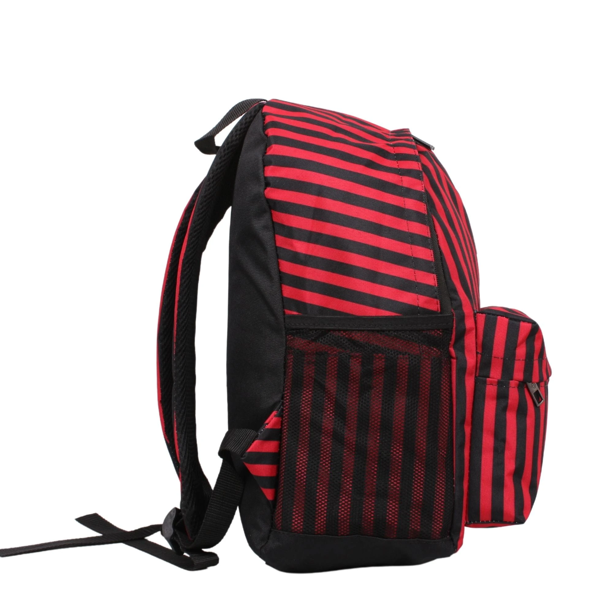 Bagacar 130 Kırmızı Siyah Çizgili Günlük Okul Sırt Çantası