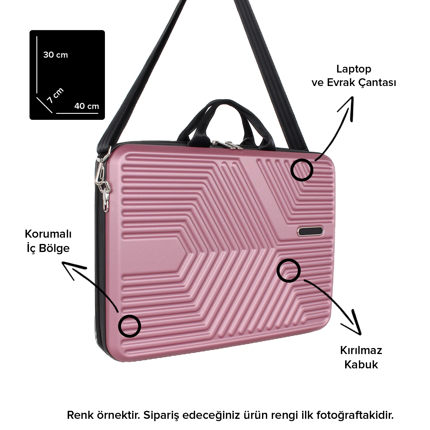 Bagacar Abs Kırılmaz Mor Laptop ve Seyahat Çantası