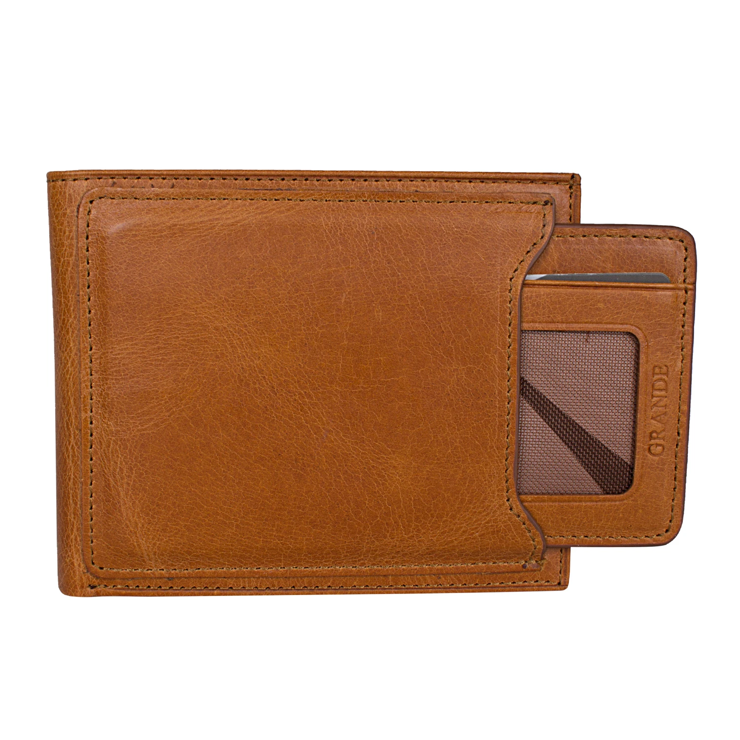 Bagacar 1595 Hakiki Deri Erkek Cüzdanı Taba