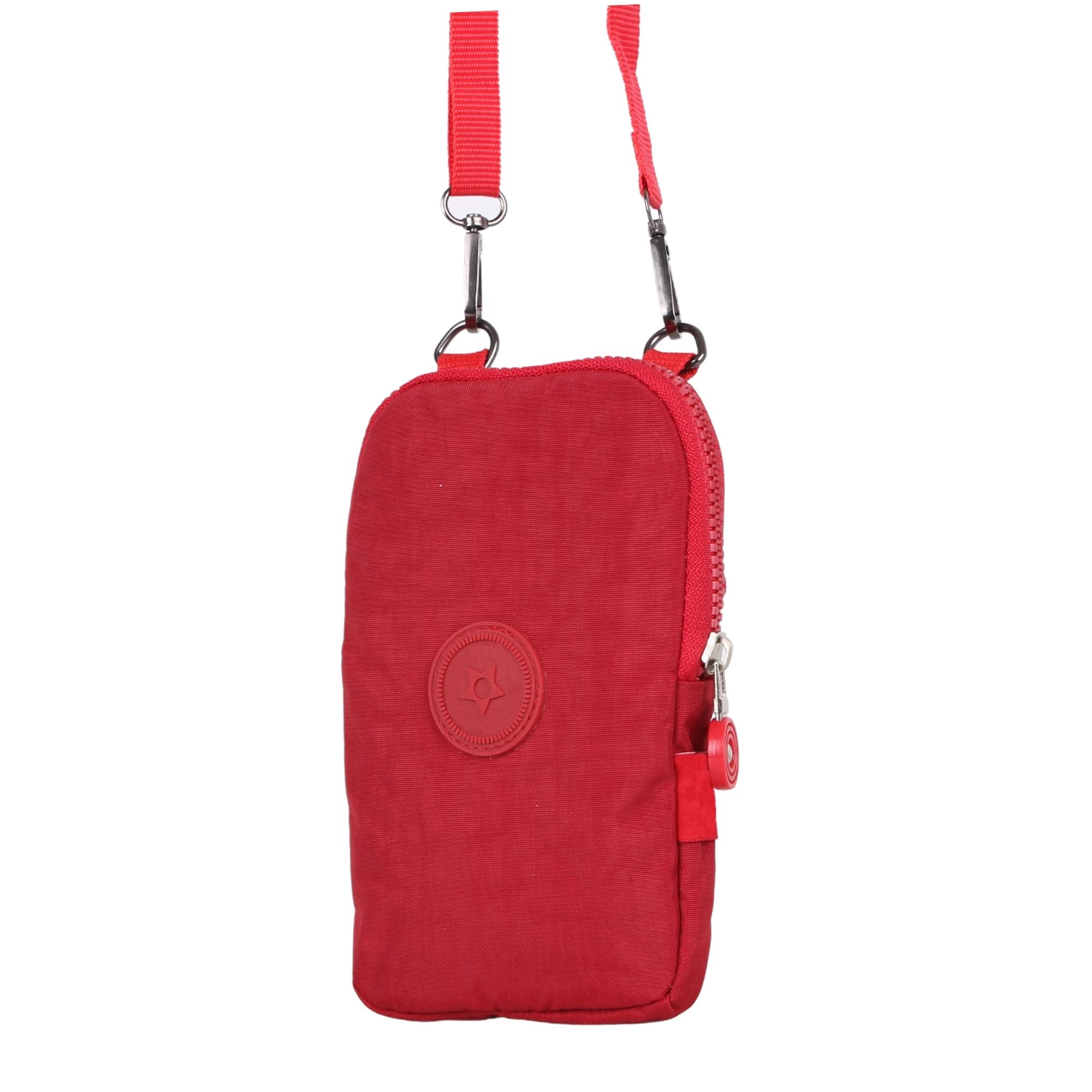 Bagacar Klinkır Kumaş Telefonluklu Çanta Kırmızı