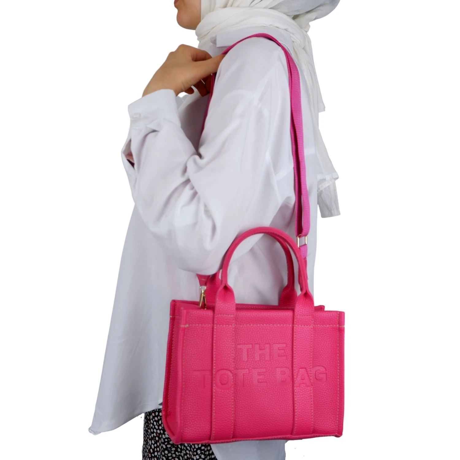 Bagacar The Tote  Bayan Çapraz El ve Omuz Çantası Pembe