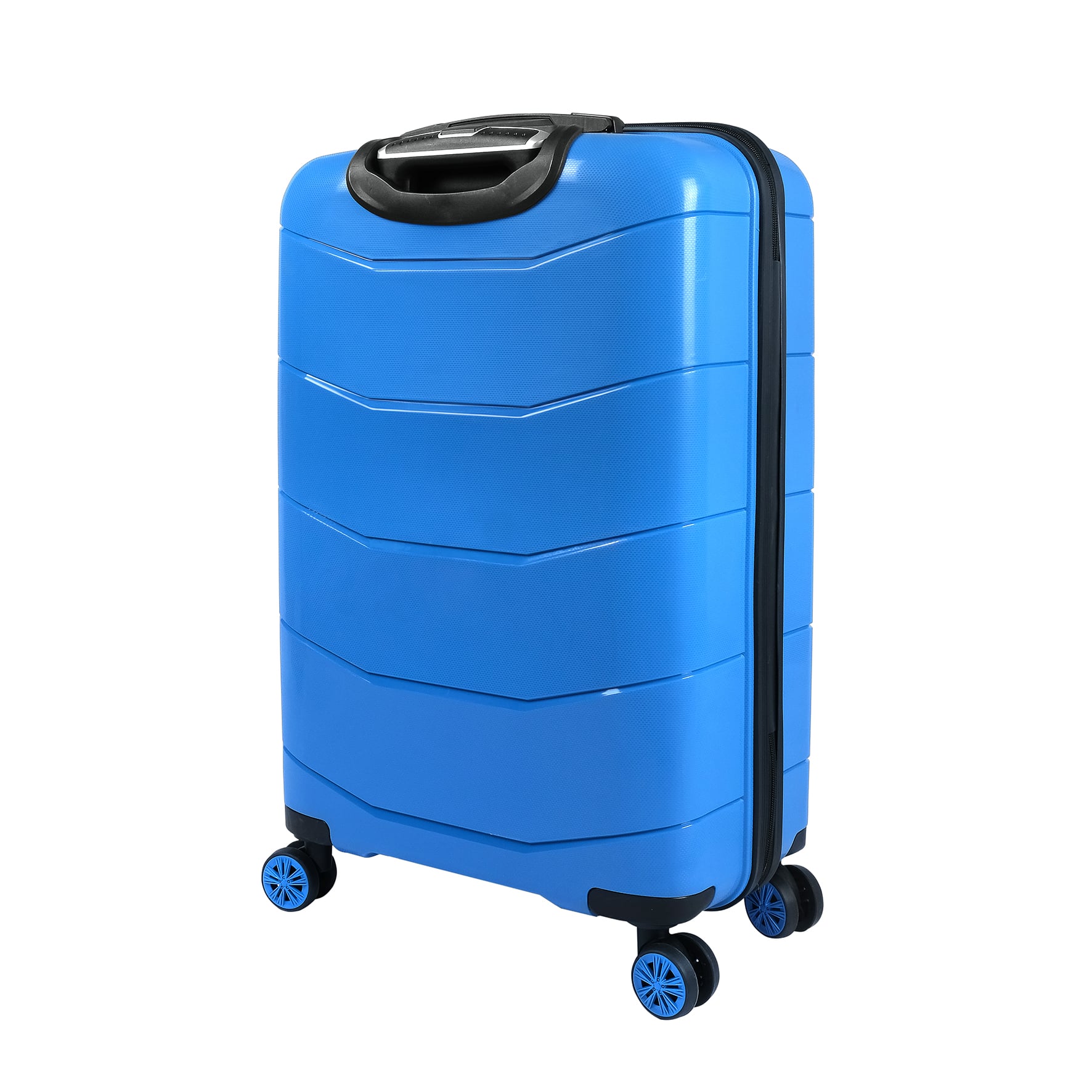 Bagacar Ultra Hafif Kırılmaz Silikon 3lü Set Valiz Mavi+ETİKET HEDİYELİ!