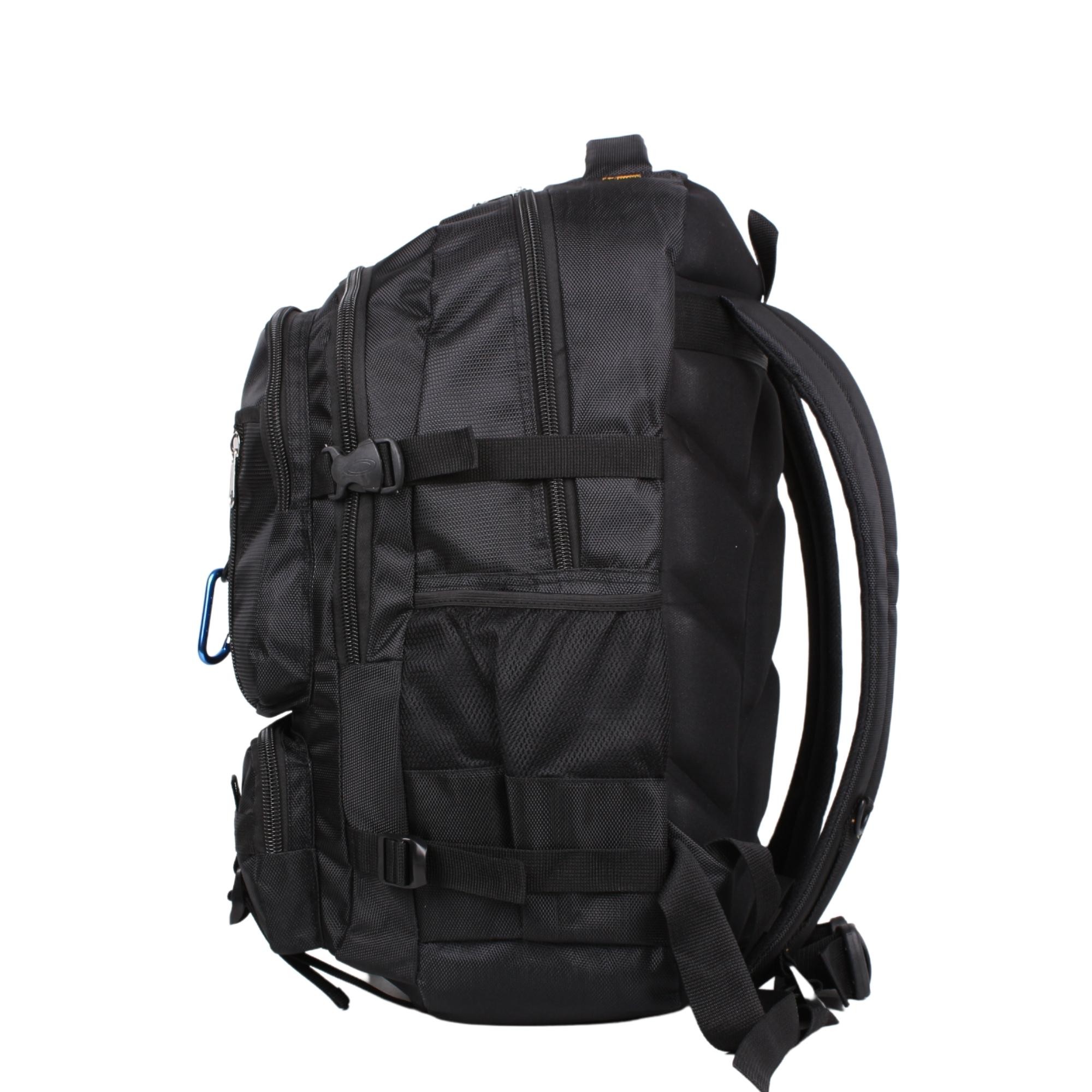 Bagacar IZDAG Siyah Siyah Seyahat Sırt Çantası 60 LT 17" Laptop Bölmeli