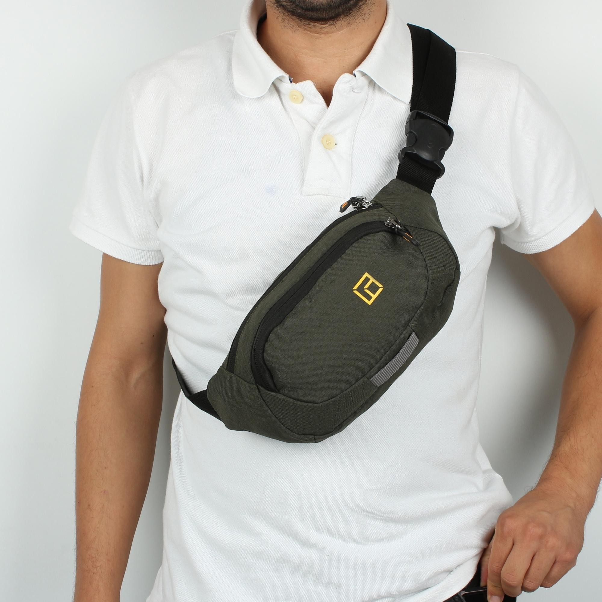 Bagacar Loop Model 2000 Unisex Yeşil Body Bag ve Bel Çantası