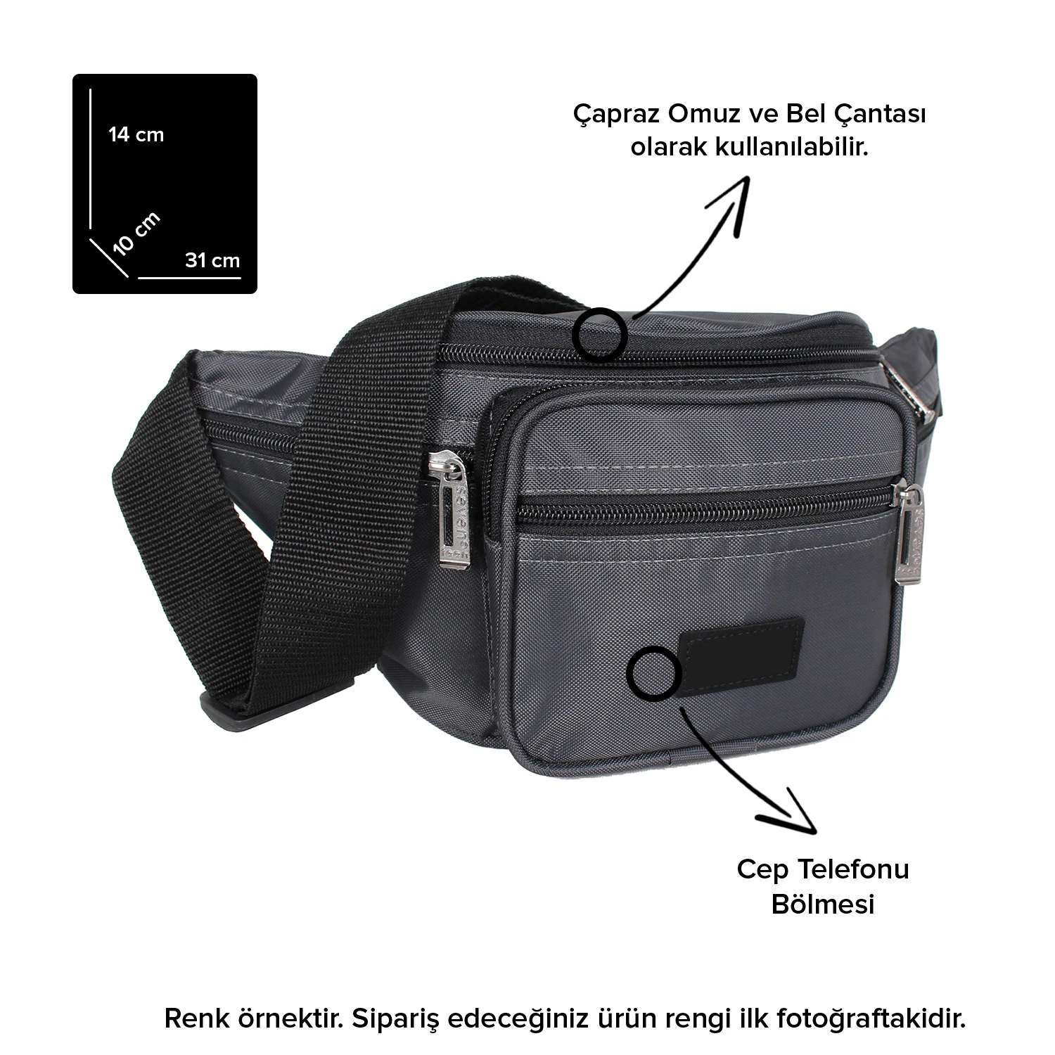 Bagacar 3432 Suite Gögüs Bel Çantası Bej