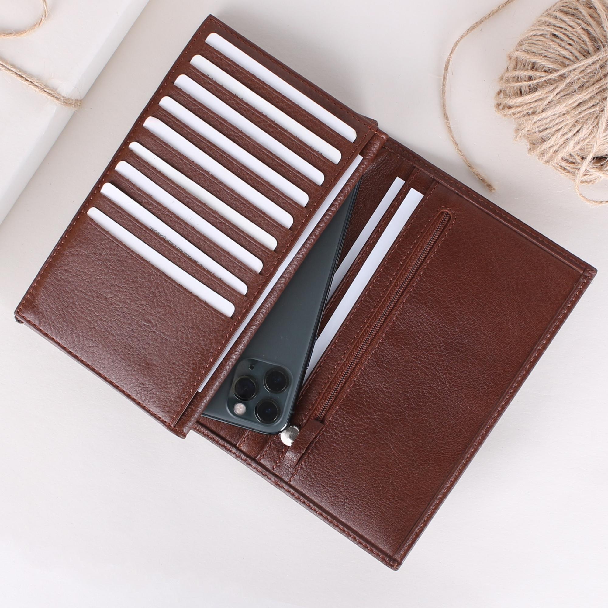 Legend Leather Taba 1546 Unisex Hakiki Çek Bölmeli Deri Cüzdan