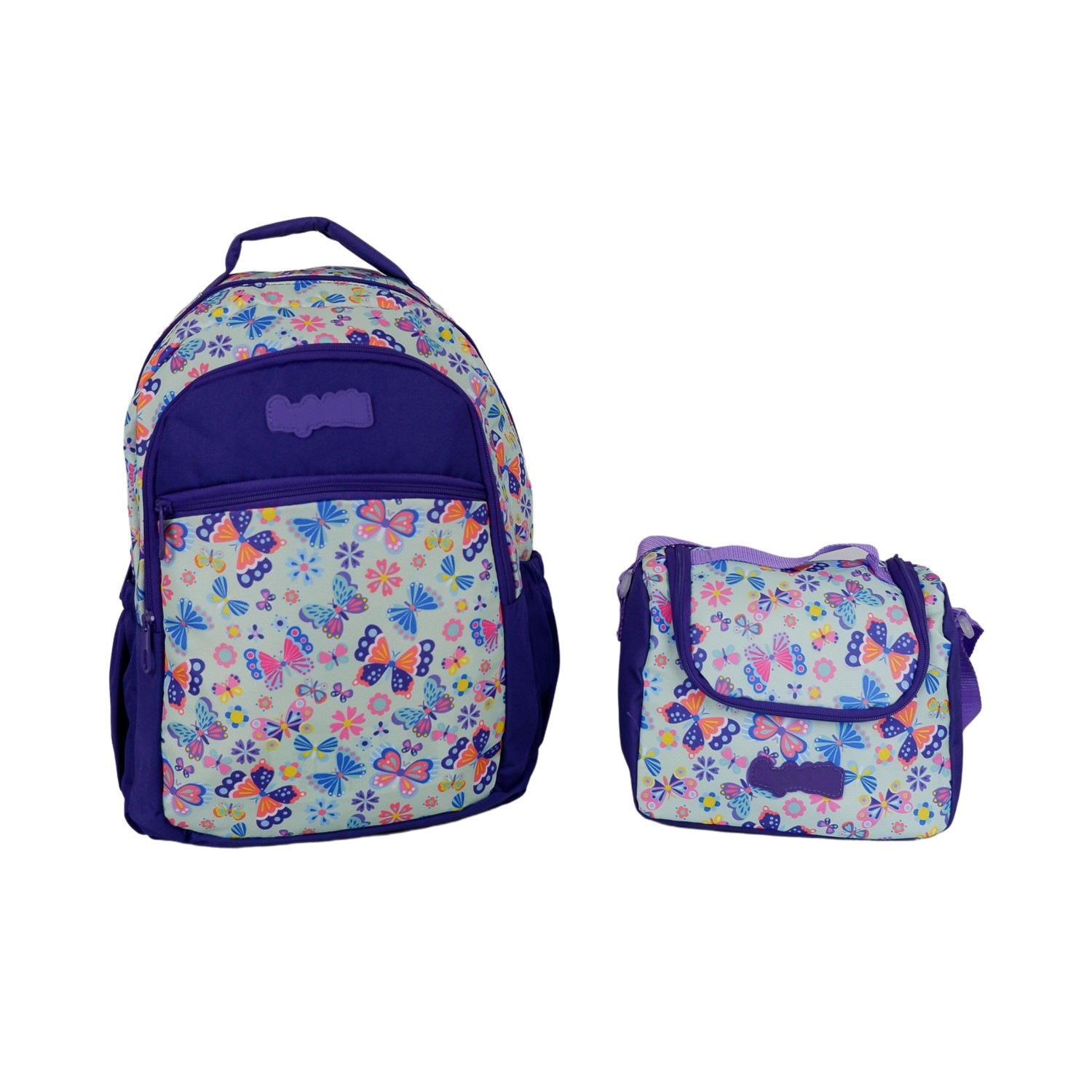 Bagacar Kids Kız Kelebek Model Kalemlikli Beslenmeli Set Sırt Çantası