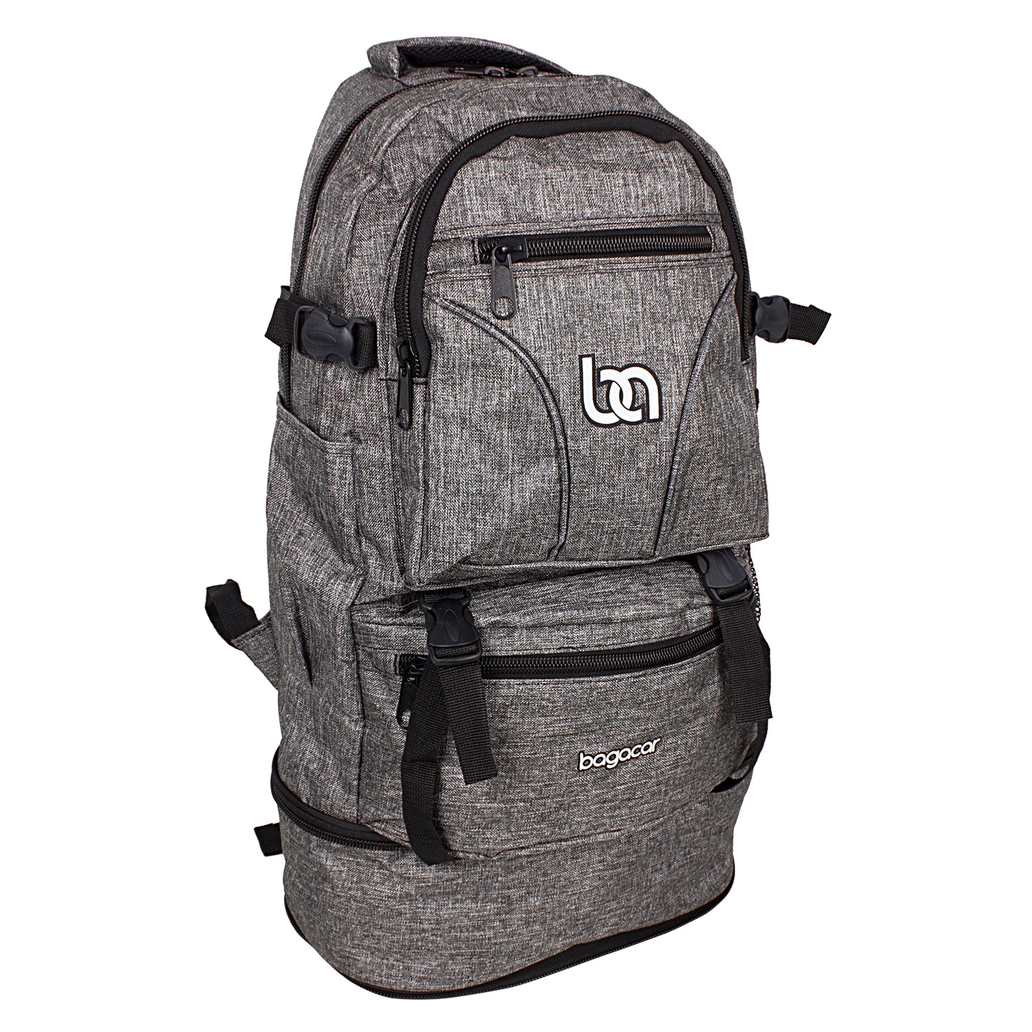 Bagacar 60 LT Laptop Bölmeli Körüklü Dağcı Sırt Çantası Gri