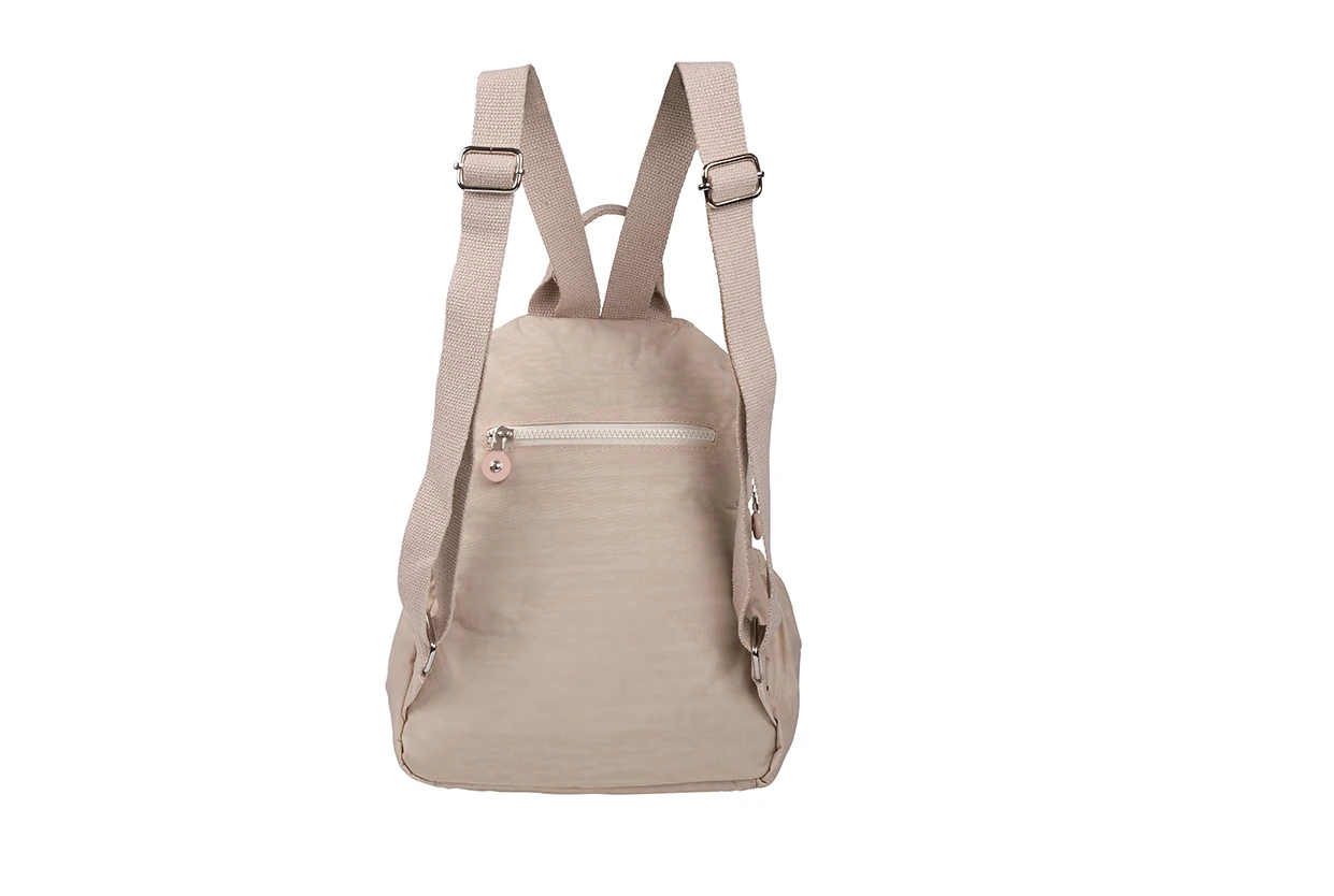 Bagacar Kaliteli Klınkır Hafif Su Geçirmez Kumaş Sırt Çantası Krem