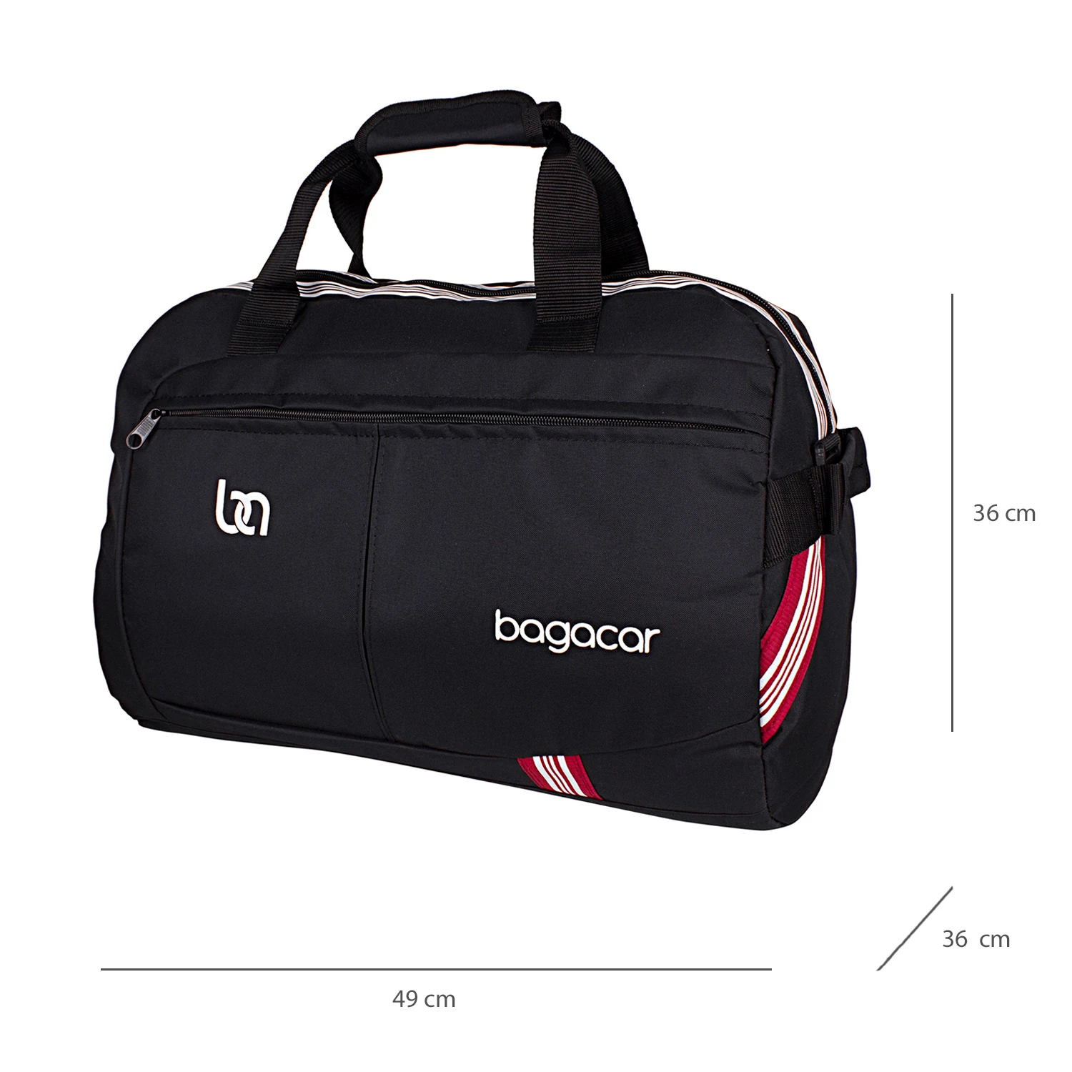 Bagacar Büyük Boy Spor ve Seyahat Çantası Siyah