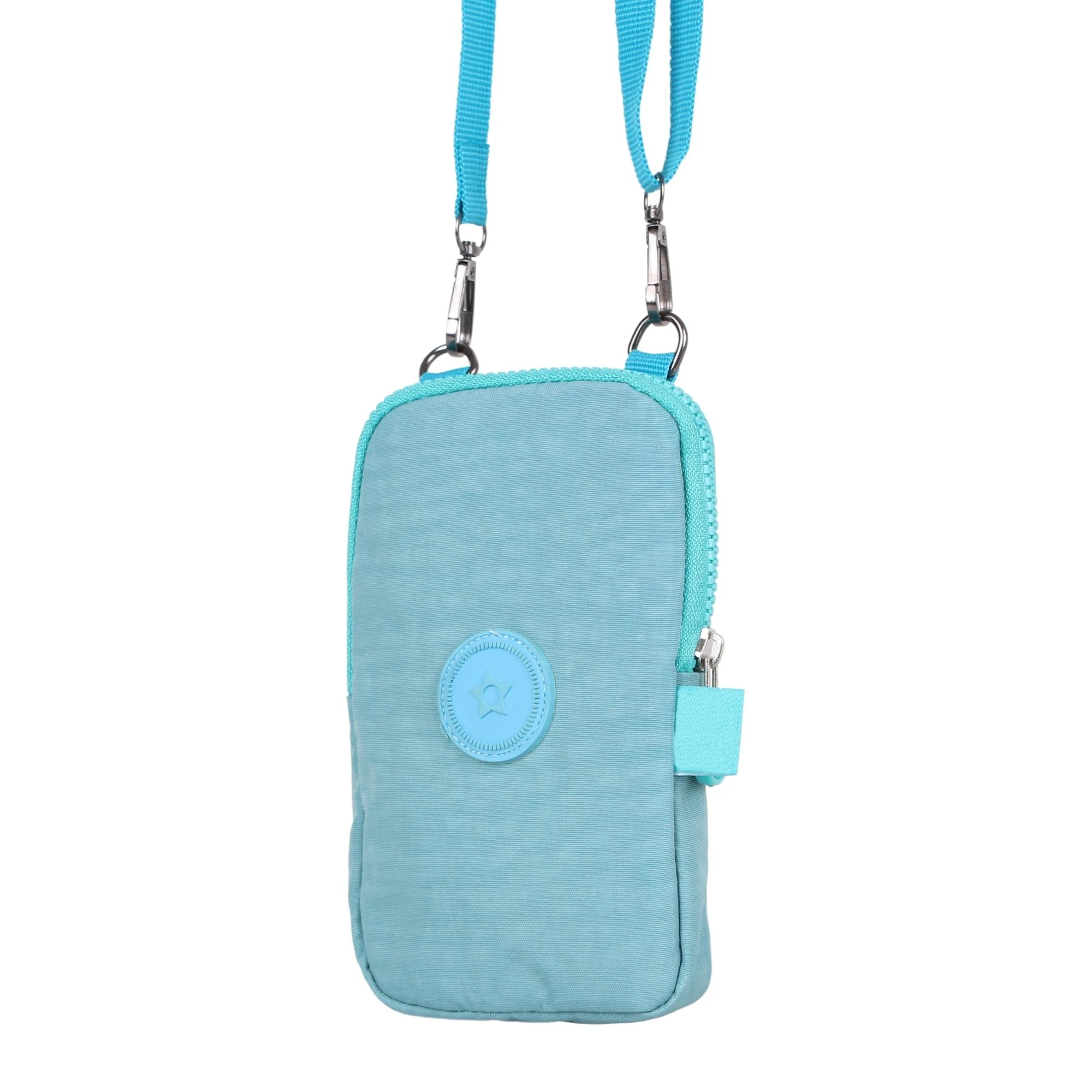 Bagacar Klinkır Kumaş Telefonluklu Çanta Turkuaz