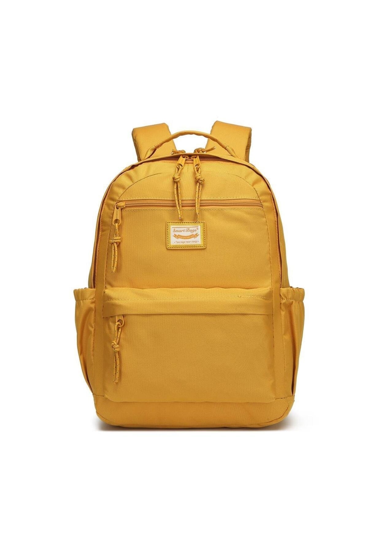Bagacar Smart Bag 3198 Okul ve Günlük Laptop Bölmeli Sırt Çantası Hardal