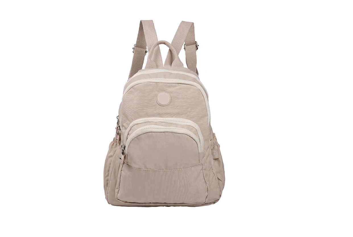Bagacar Kaliteli Klınkır Hafif Su Geçirmez Kumaş Sırt Çantası Krem