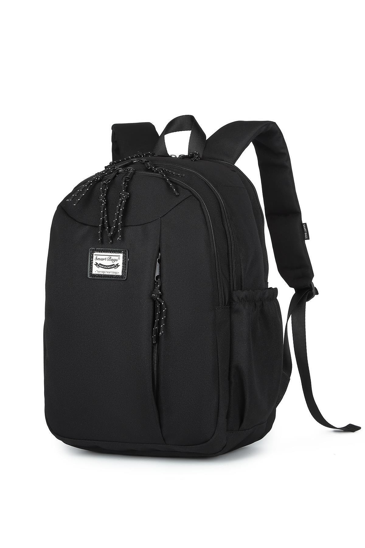Bagacar Smart Bag 3200 Okul ve Günlük Laptop Bölmeli Sırt Çantası Siyah