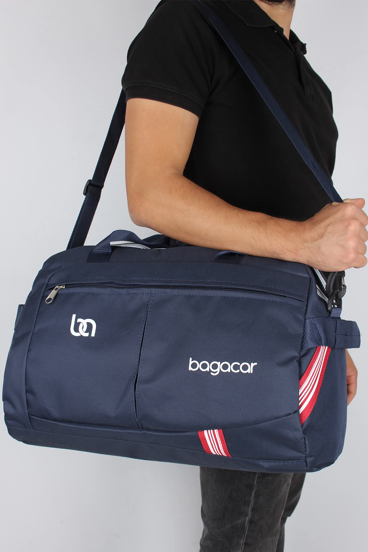 Bagacar Düz Lacivert Büyük Boy Spor ve Seyahat Çantası