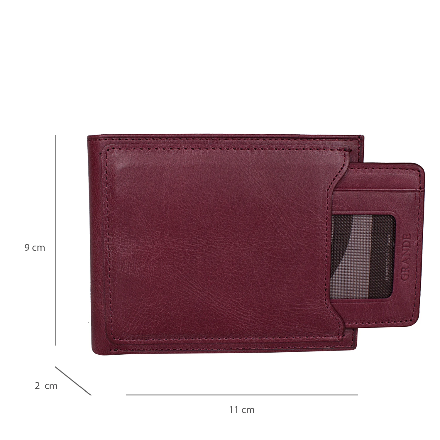 Bagacar 1595 Hakiki Deri Erkek Cüzdanı Bordo