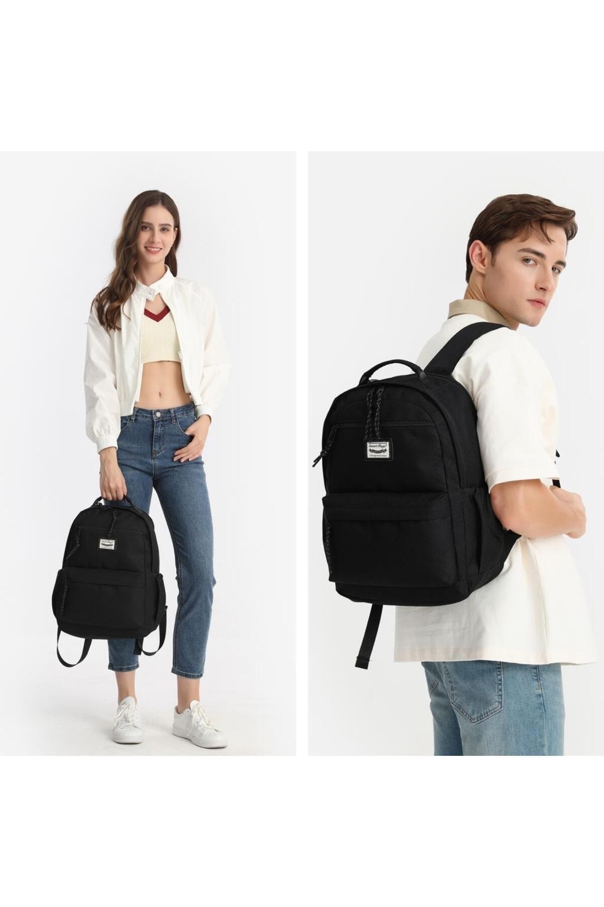 Bagacar Smart Bag 3198 Okul ve Günlük Laptop Bölmeli Sırt Çantası Bordo