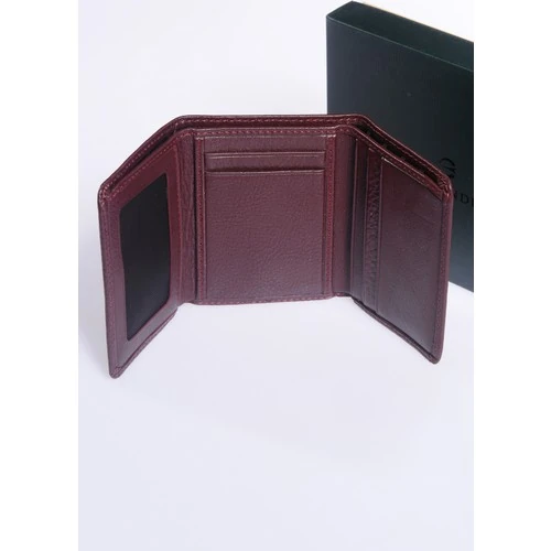 Grande 1414 Erkek Hakiki Deri Kartlık Bordo