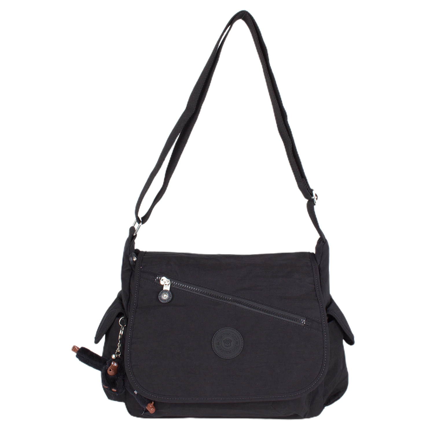 Kenyon 2308 Klinkır Kumaş Bayan Çapraz Omuz Çantası Siyah