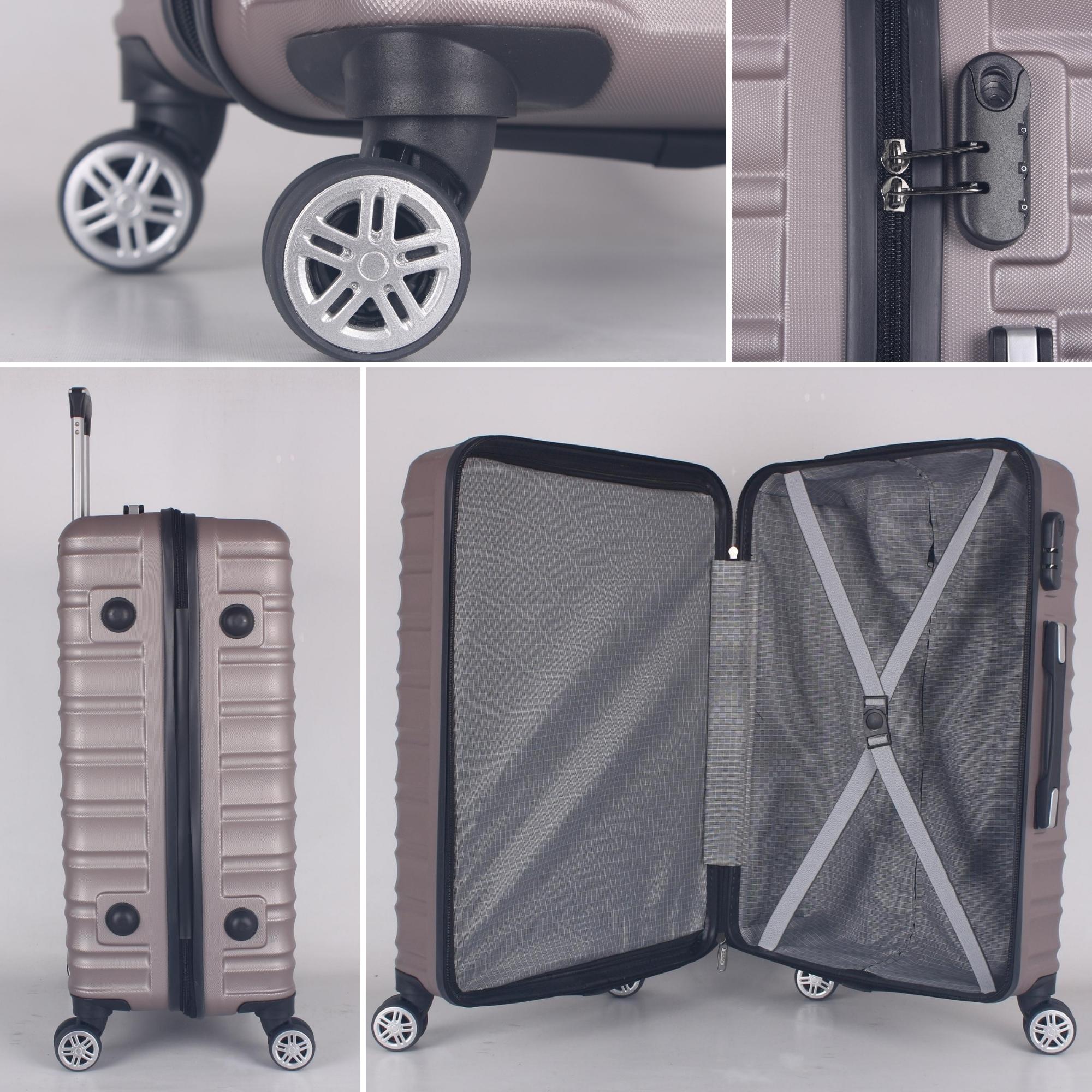 Bagacar MD Pudra Abs Tekerlekli Valiz Seti