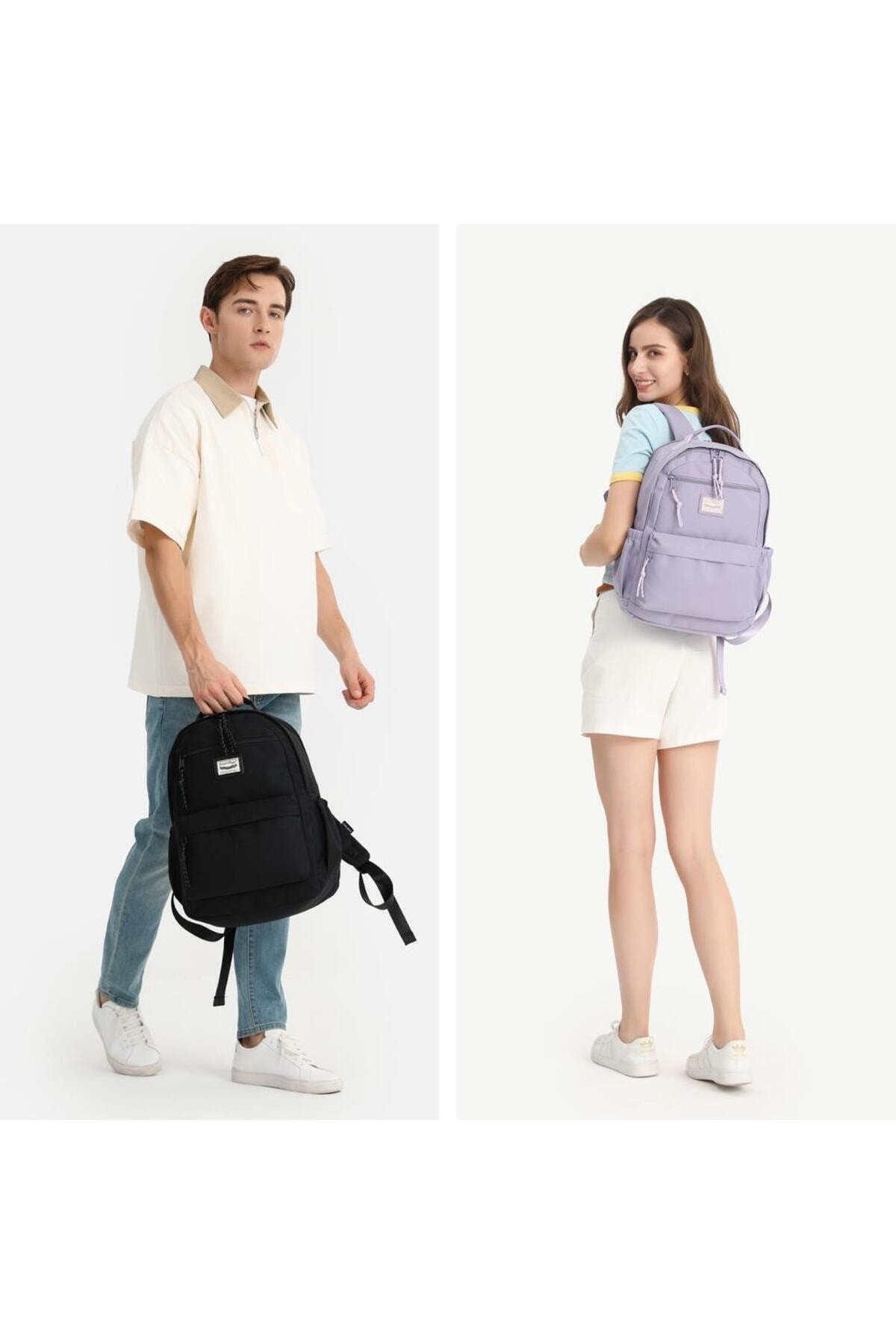 Bagacar Smart Bag 3198 Okul ve Günlük Laptop Bölmeli Sırt Çantası Bordo