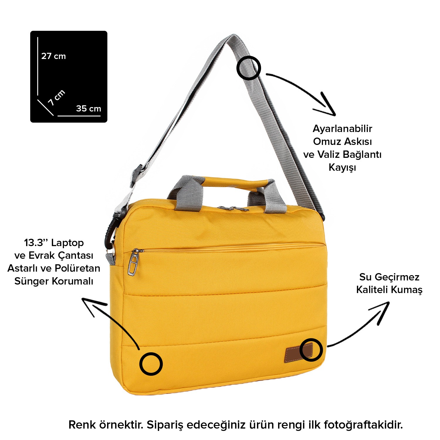 Bagacar Gri Unisex 13 - 14 İnç Laptop ve Evrak Çantası