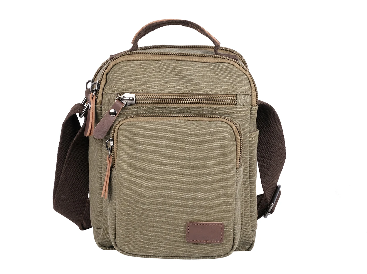 Bagacar 6250 Yeşil Kanvas Çapraz Omuz Postacı Çantası