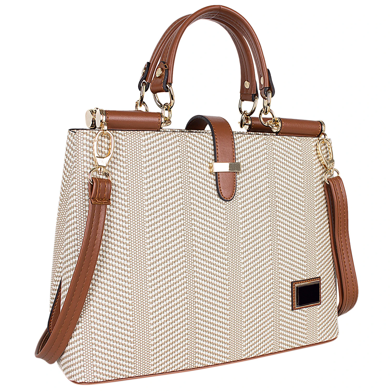 Bagacar 875 Bej 1 Gözlü Bayan El ve Çapraz Omuz Çantası