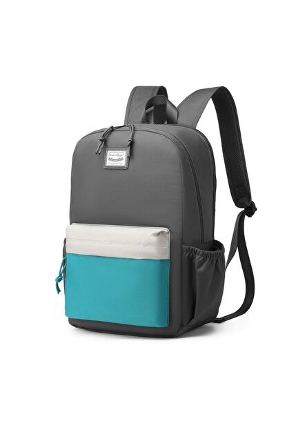 Bagacar Smart Bag 3158 Okul ve Günlük Laptop Bölmeli Sırt Çantası Koyu Gri
