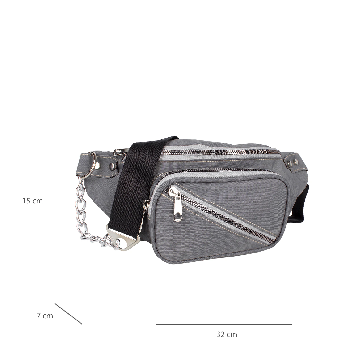Bagacar 2021 Çapraz Göğüs Çantası ve Bel Çantası Gri