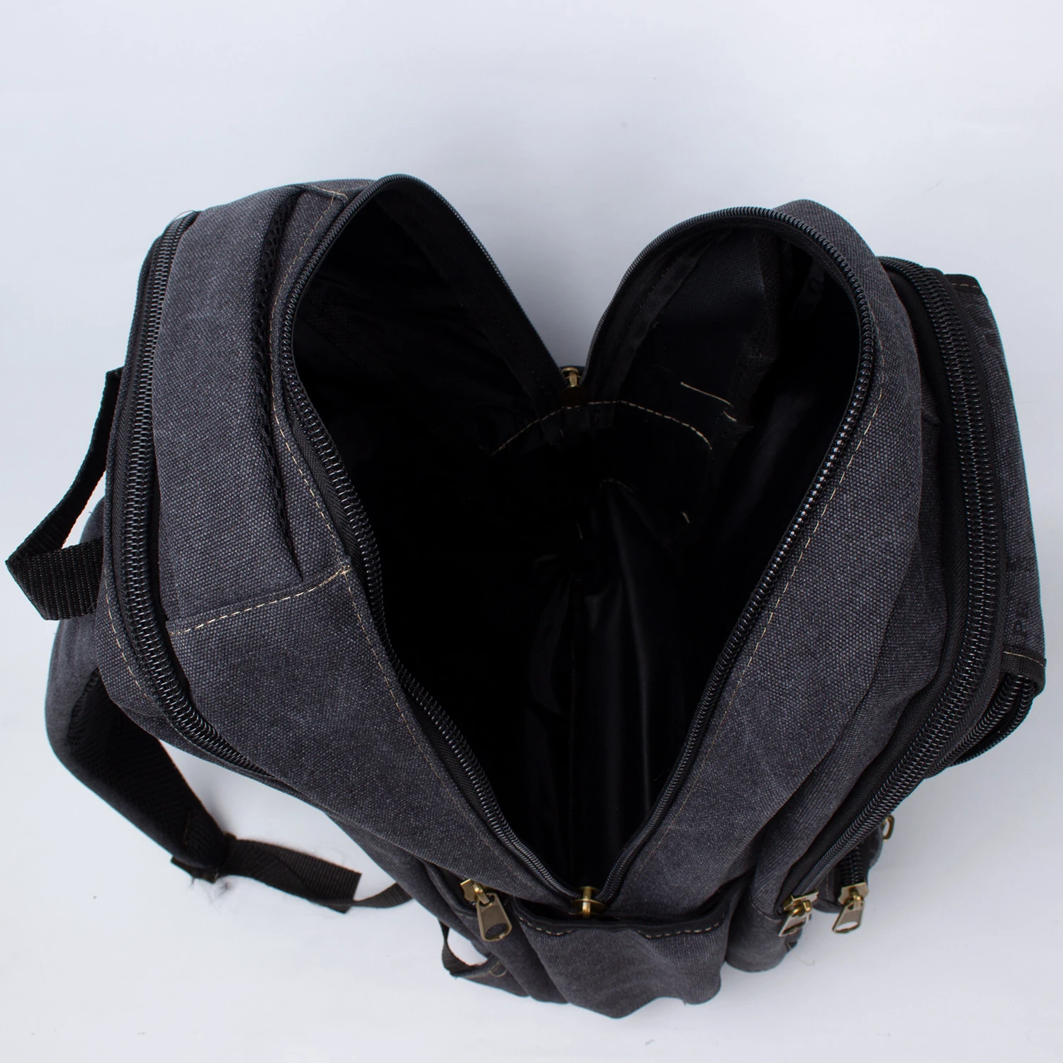 Escape 403 Deri Kanvas Büyük Sırt Çantası Siyah