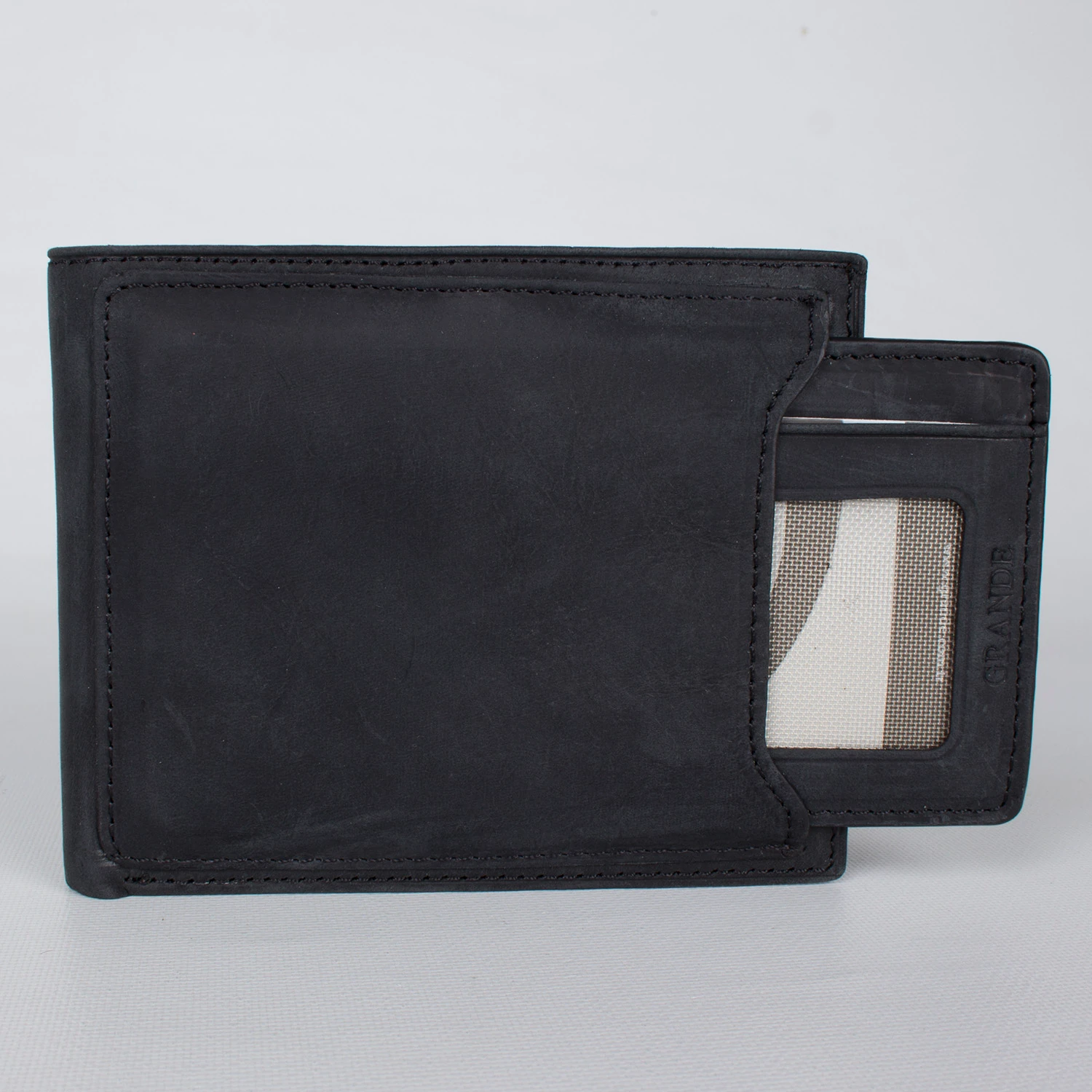 Bagacar 1595 Hakiki Deri Erkek Cüzdanı Antrasit