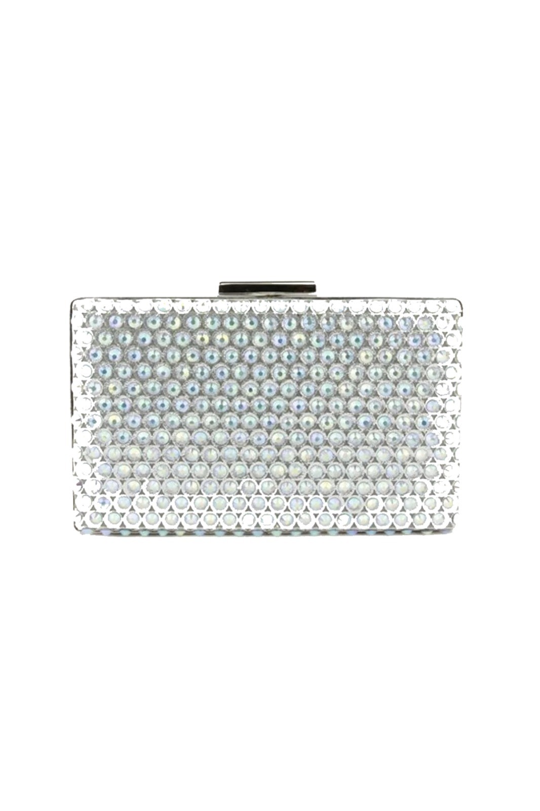 Kristal Taşlı Dikdörtgen Clutch Abiye Çanta