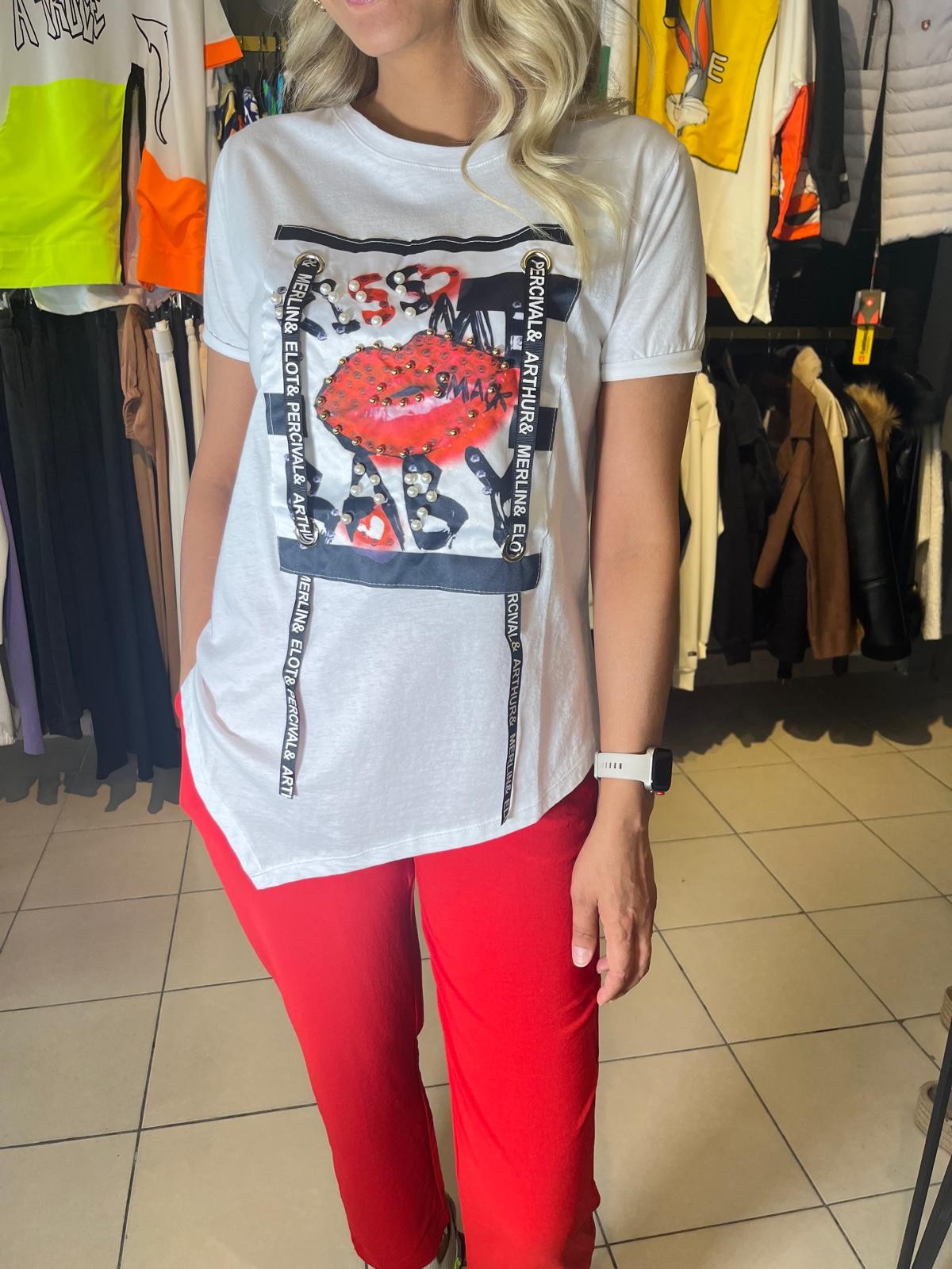 Taşlı Tasarım Tshirt