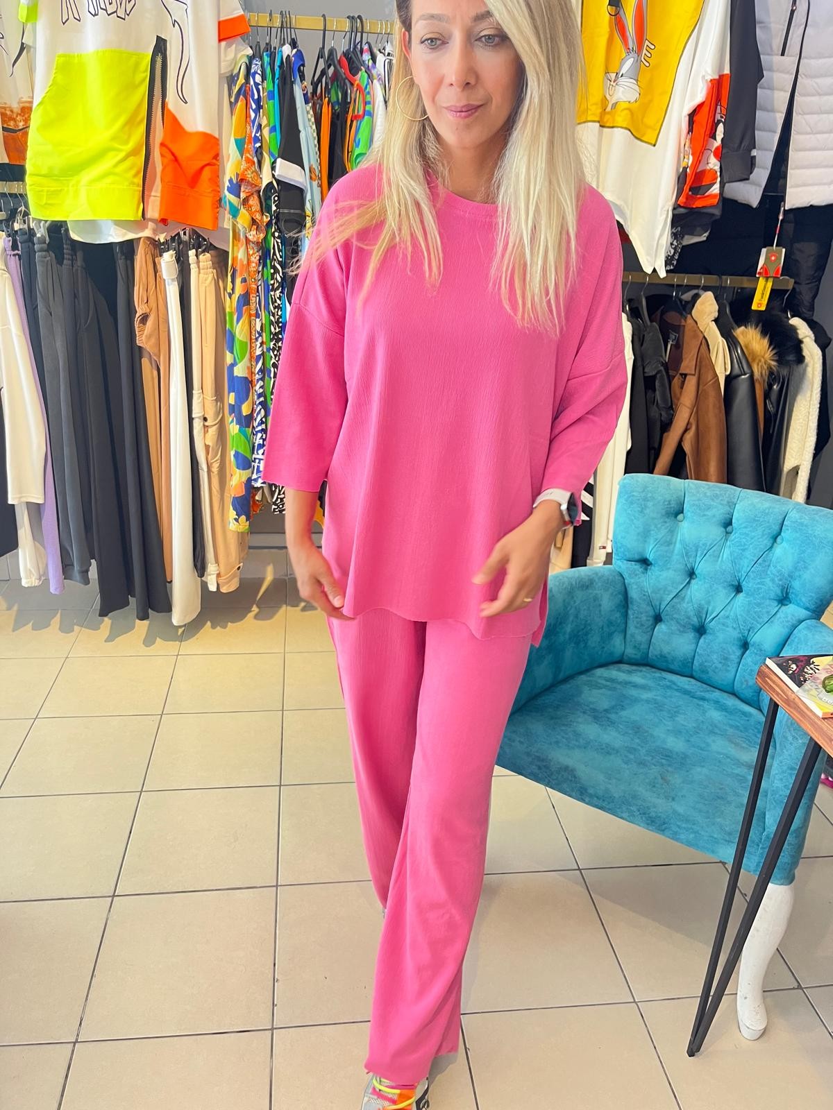 Pembe Oversize Takım 