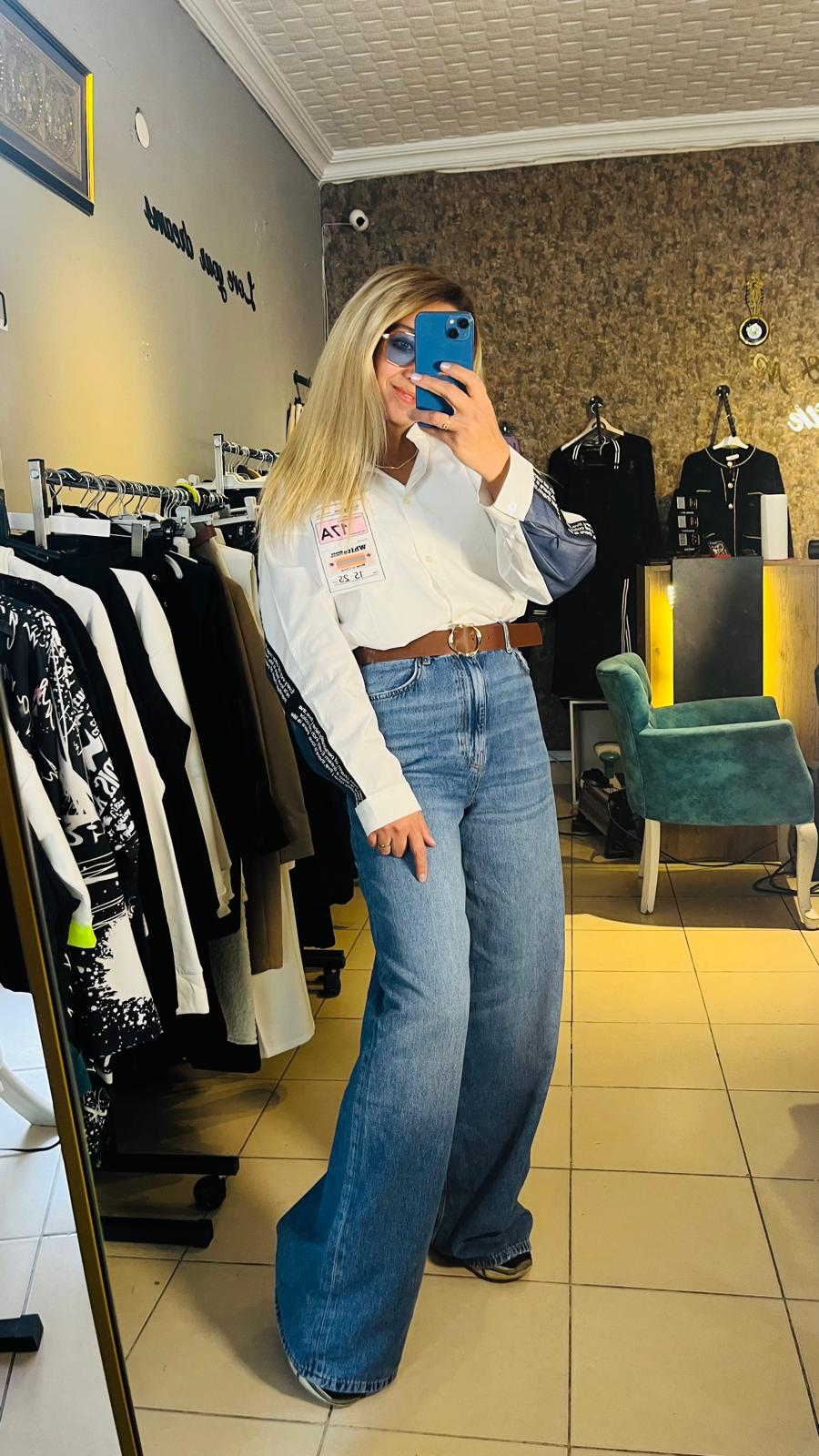 Mavi Bol Paça Marka Jean